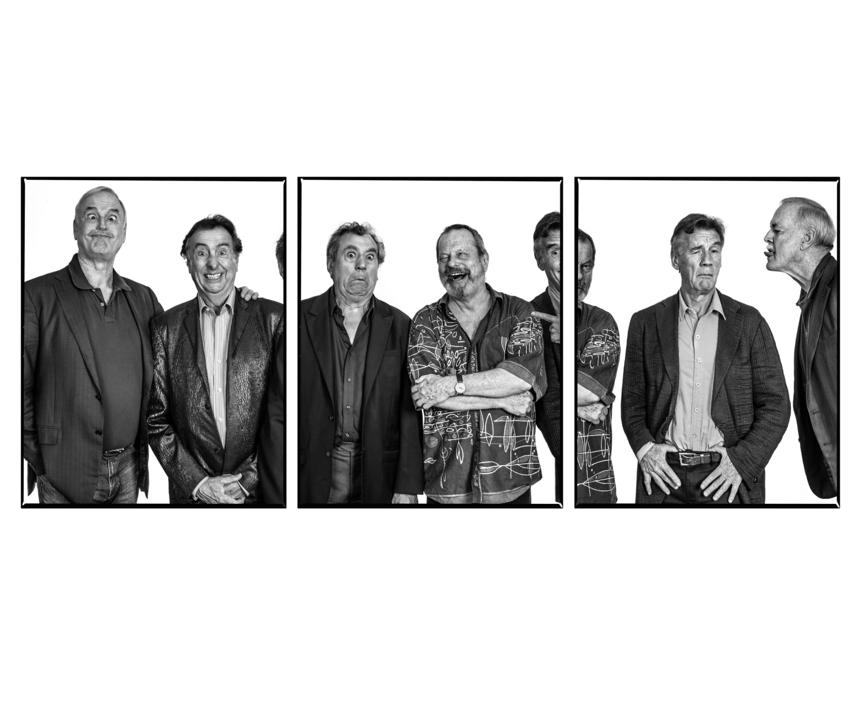 Andy Gotts John Cleese, Eric Idle, Terry Jones, Michael Palin, Terry Gilliam - Triptych Fine Art Giclée Archival Print