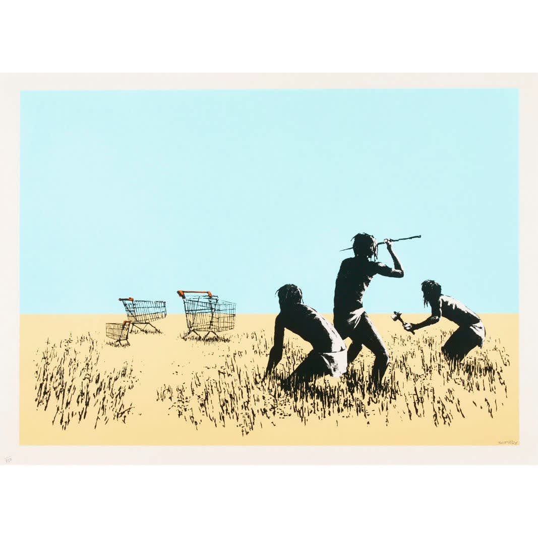 Banksy, Trolleys (Colour) (Signed), 2007
