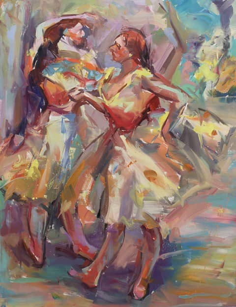 Paul Wright, Dancers 4 (after Degas), 2017