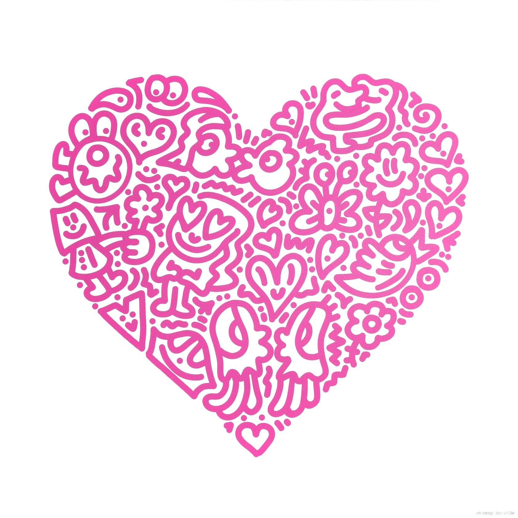 Mr. Doodle, Pop Heart (Pink), 2021