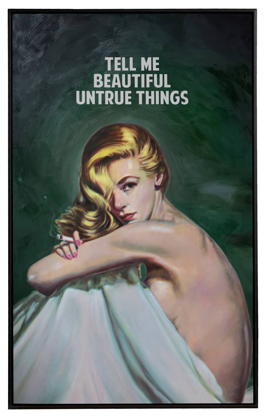 The Connor Brothers Tell Me Beautiful Untrue Things Green Oil on Canvas