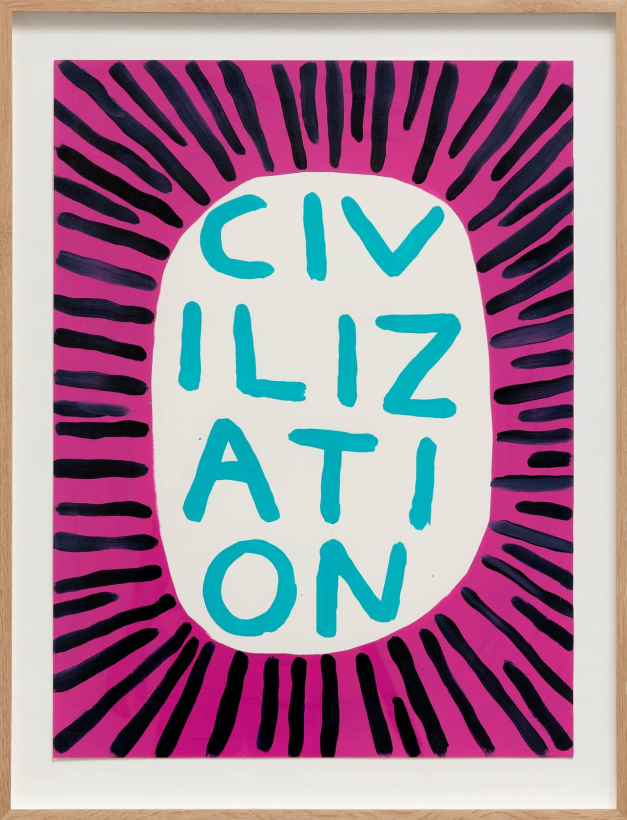 David Shrigley Civilization Acrylic on paper