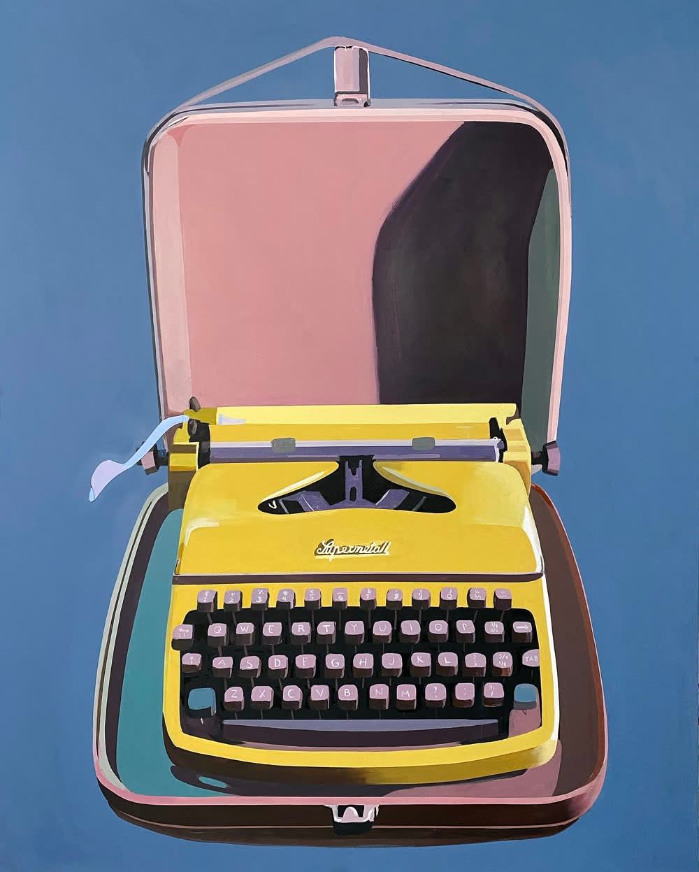 Jessica Brilli Supermetall Typewriter Acrylic and oil on canvas