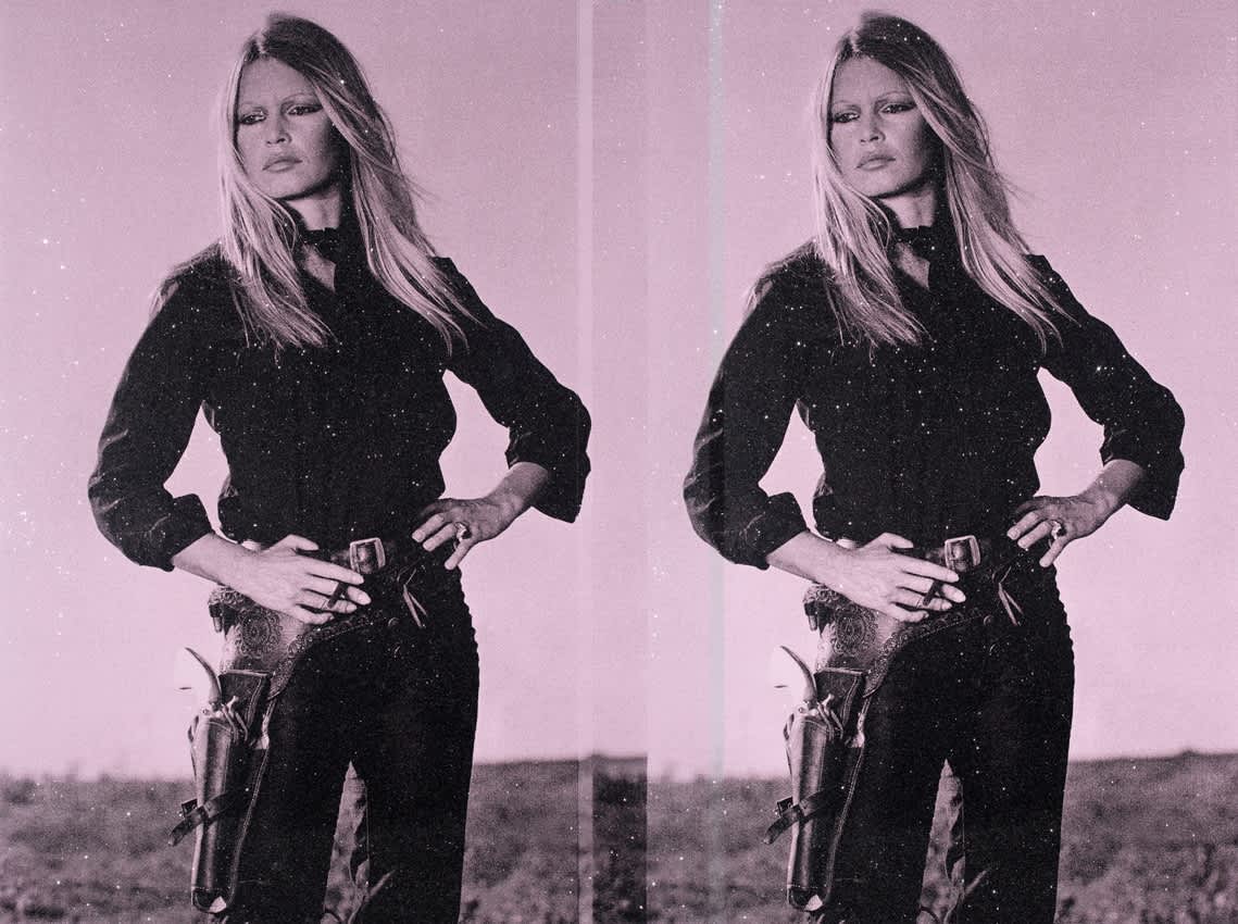 Russell Young, Bardot Cowgirl Diptych (Wild Pink), 2023