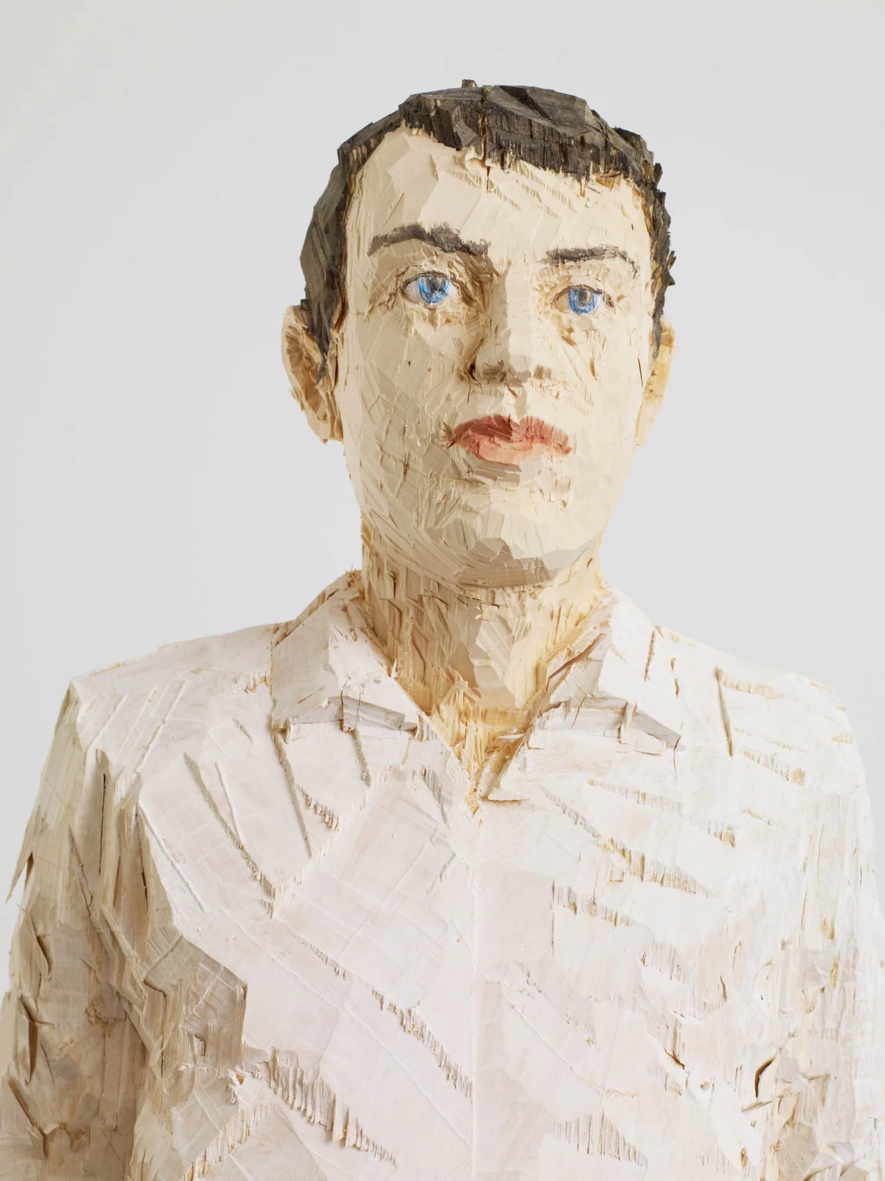 Stephan Balkenhol, Man with White Shirt and Black Trousers, 2013