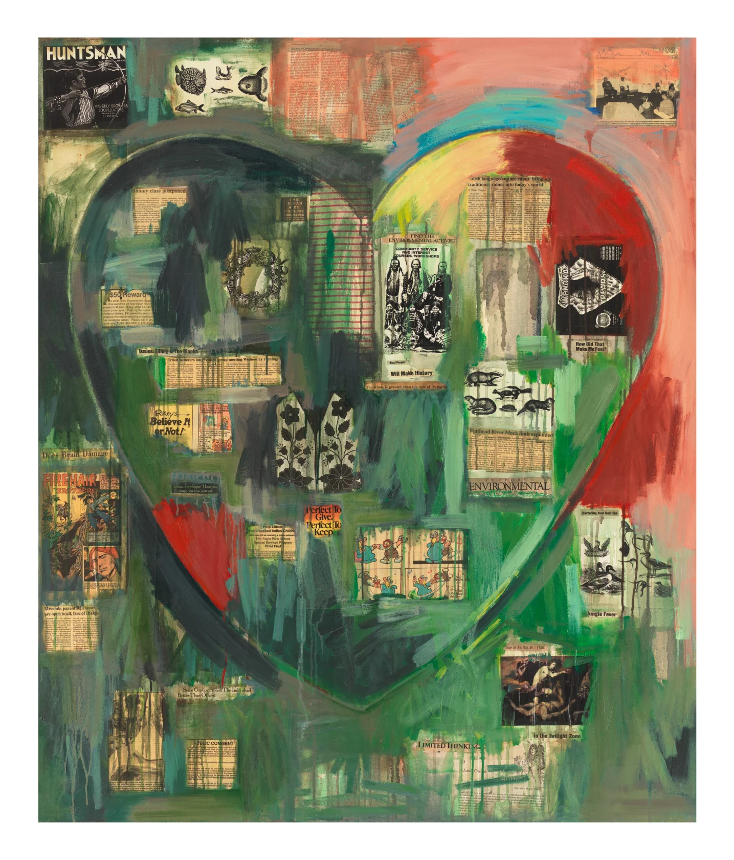 Jaune Quick-to-See Smith, I See Red: Indian Heart, 1993