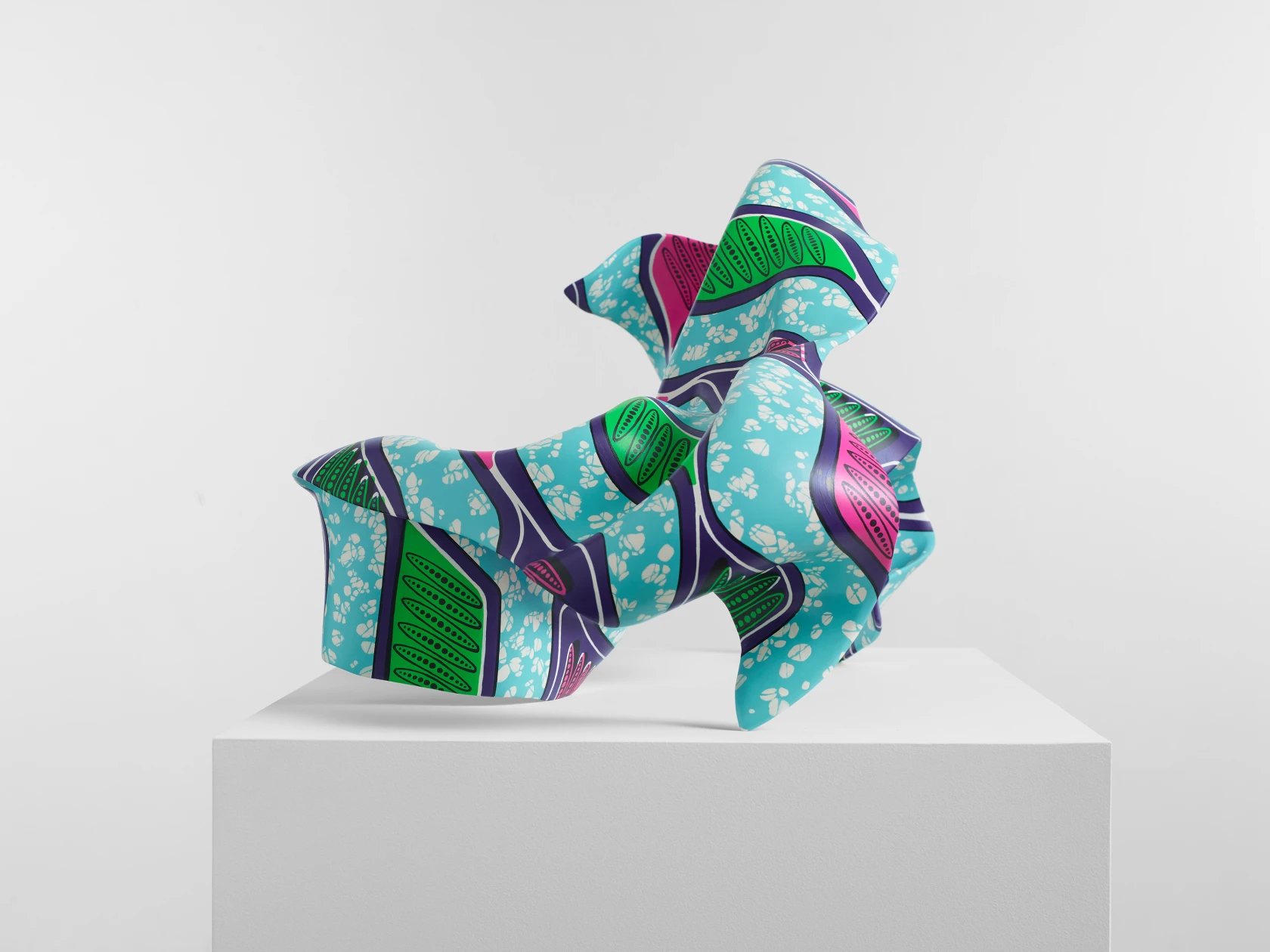 Yinka Shonibare Bronze (Pink, Turquoise & Green), 2021