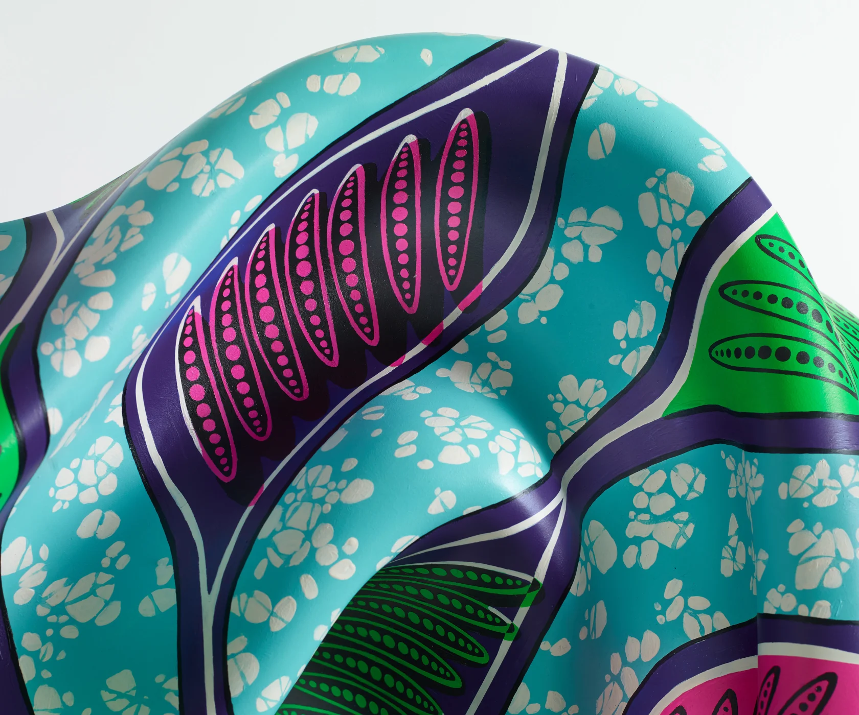 Yinka Shonibare Bronze (Pink, Turquoise & Green), 2021