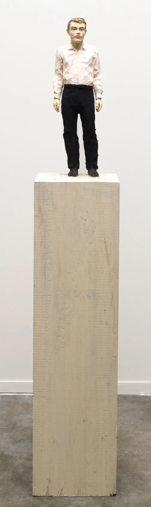 Stephan Balkenhol, Man with White Shirt and Black Trousers, 2015