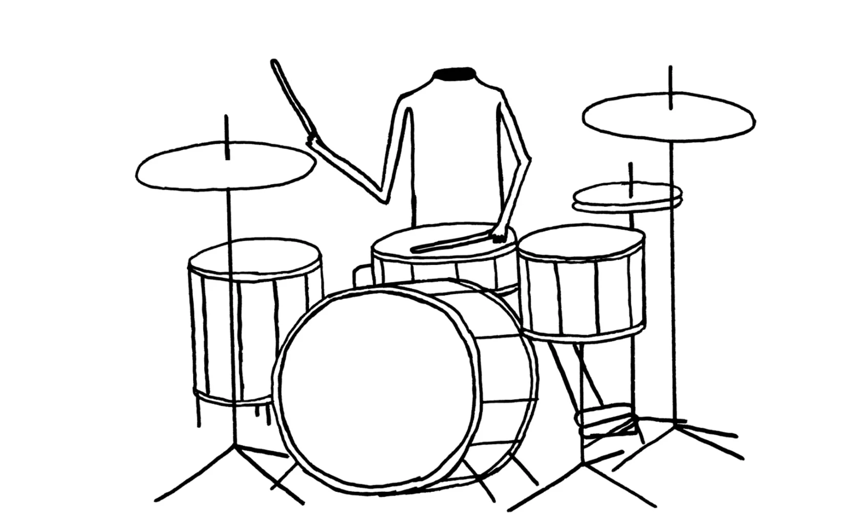 David Shrigley, Headless Drummer, 2012