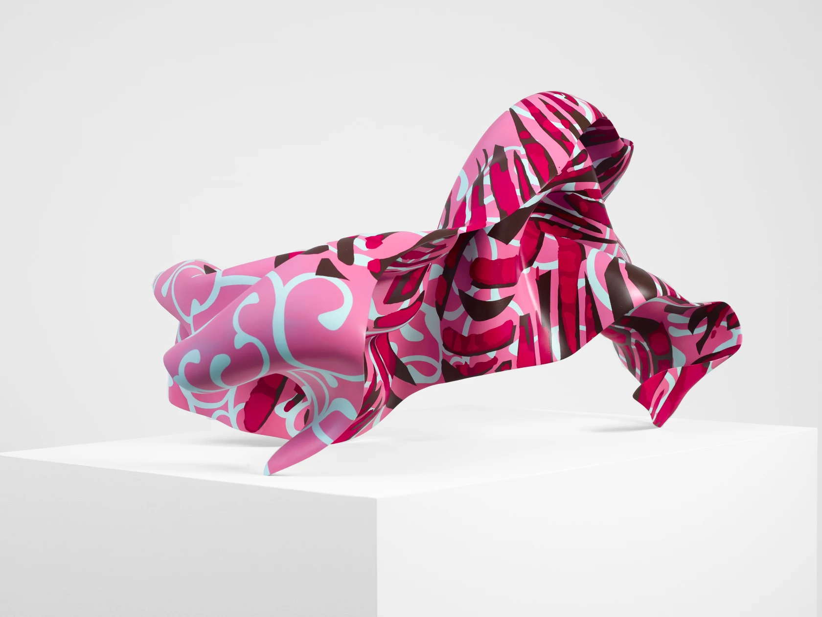 Yinka Shonibare Bronze (Pink, Turquoise & Red), 2021