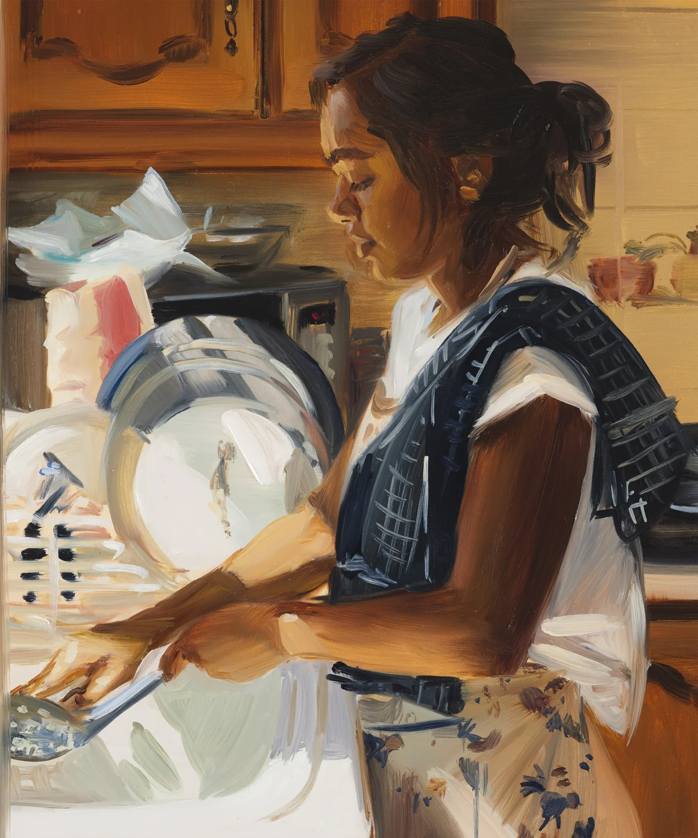 Caroline Walker, Lisa Washing Dishes, 2021