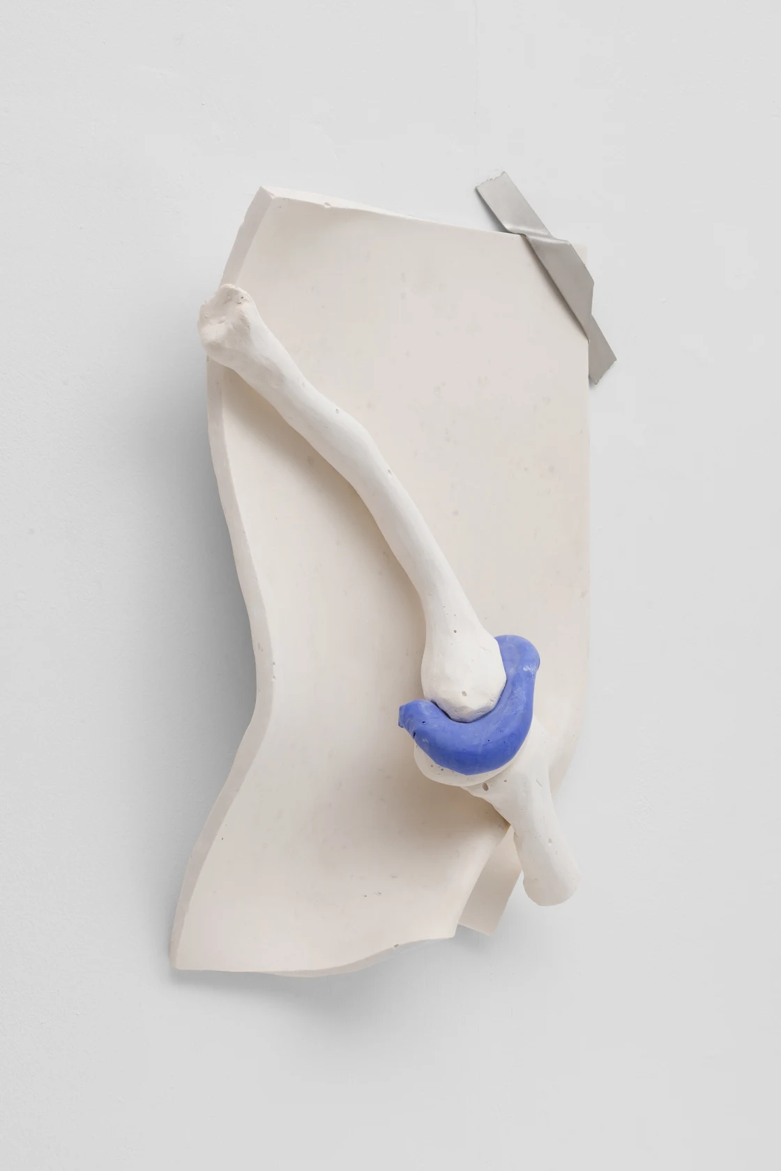 Holly Hendry Crepitus, 2024 Plaster, Jesmonite, steel and pigment, 47 x 33 x 12cm (18 1/2 x 13 x 4...