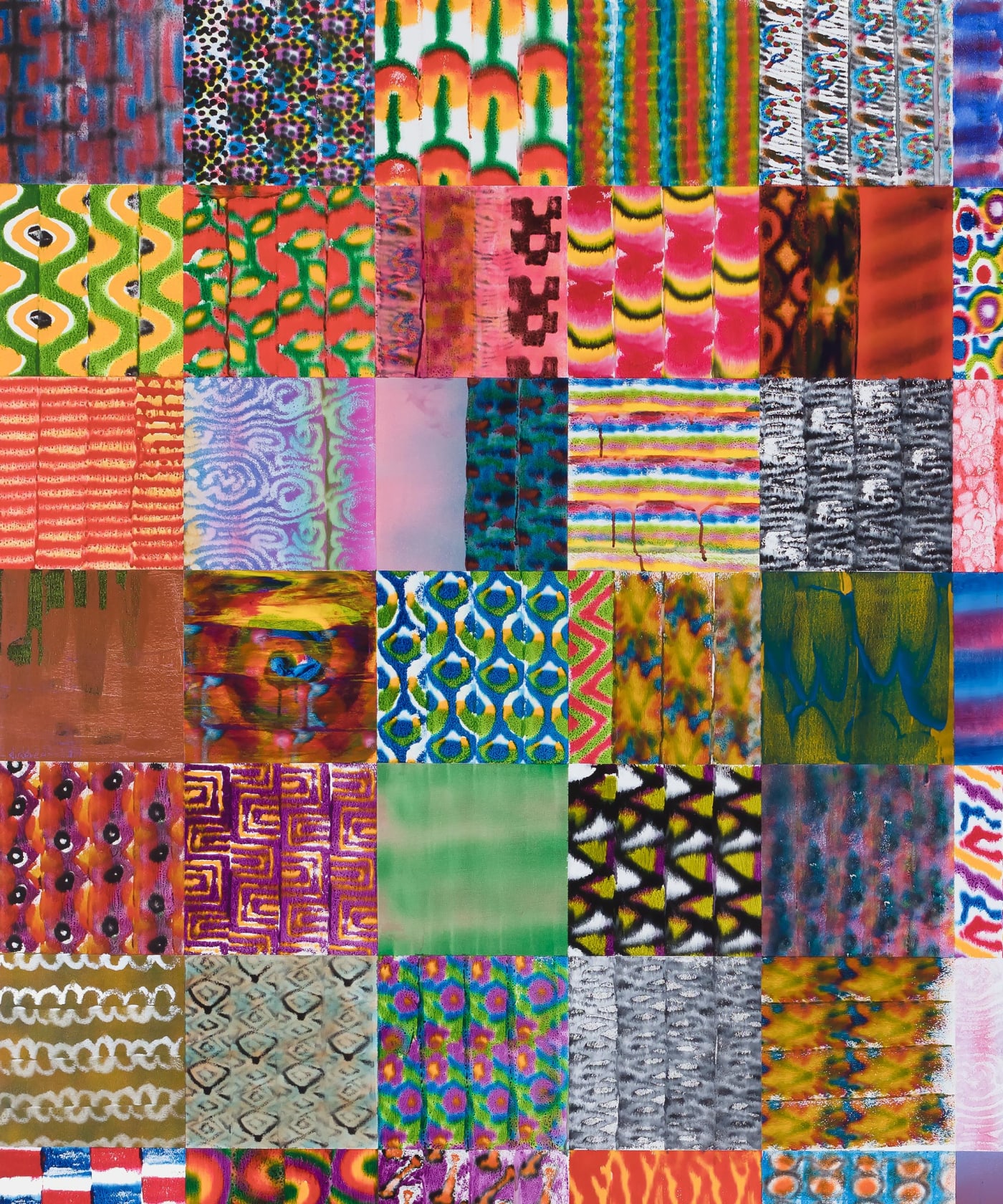 Luiz Zerbini Quadrícula Grande, 2020