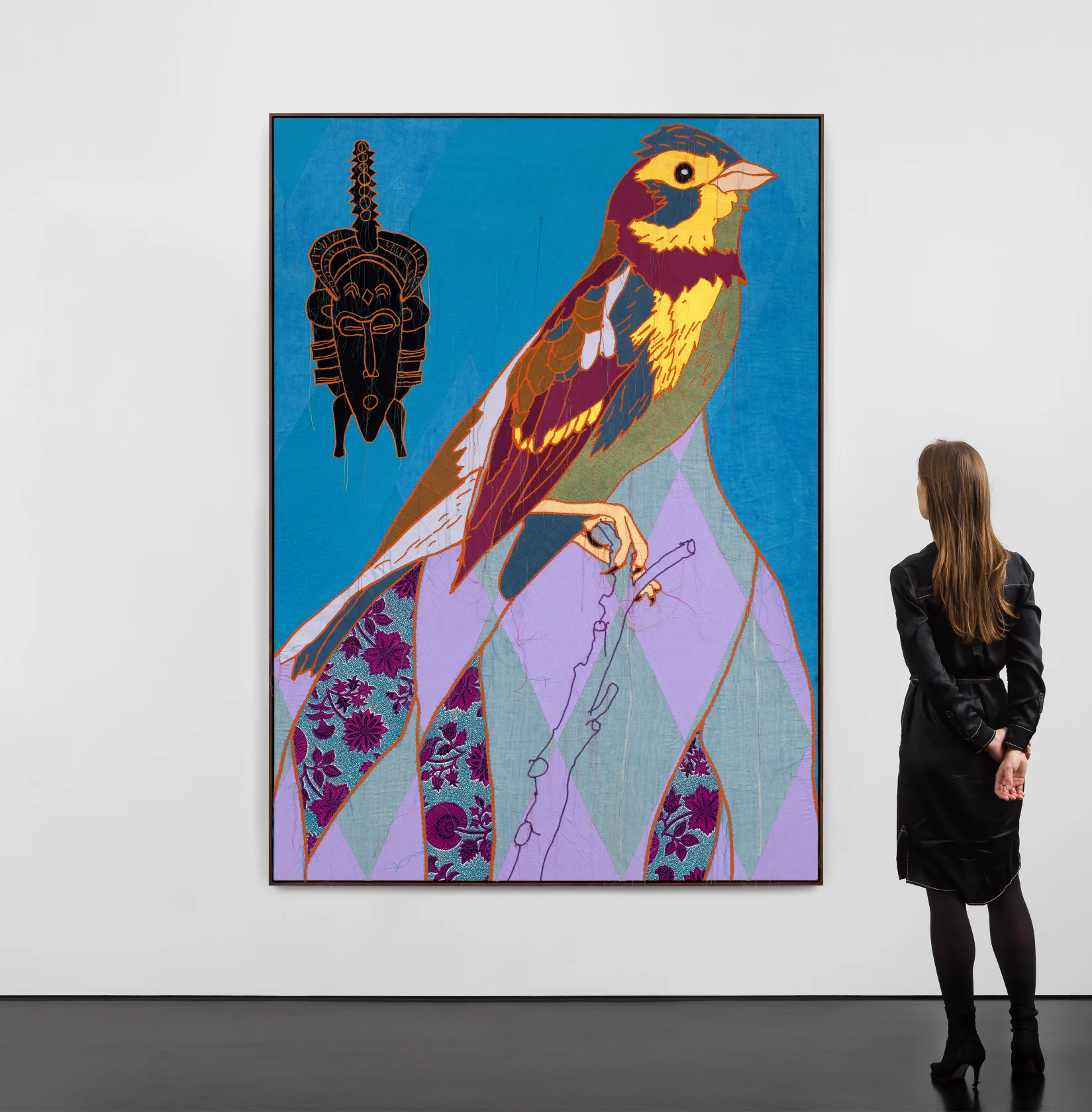 Yinka Shonibare, African Bird Magic (Yellow Breasted Bunting) II, 2023