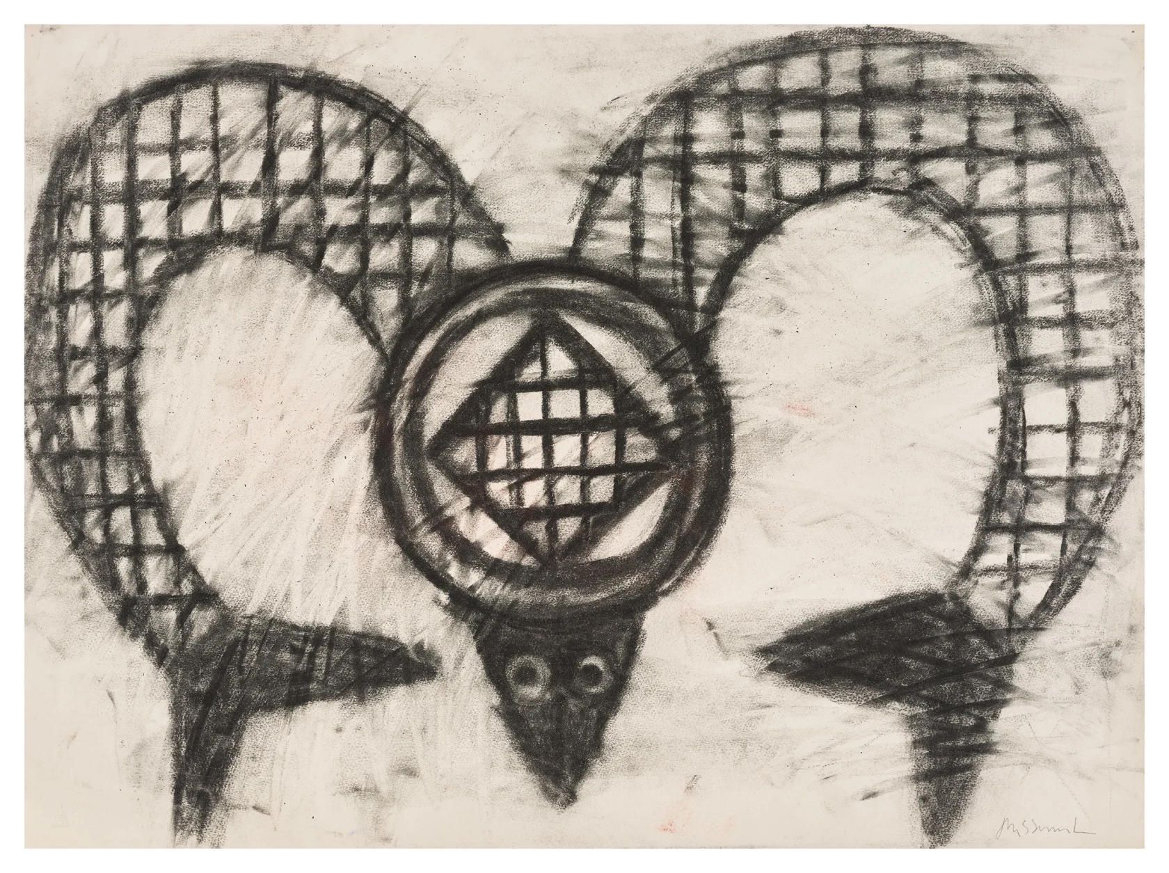 Jaune Quick-to-See Smith, Plateau Pictograph Study #1, 1996