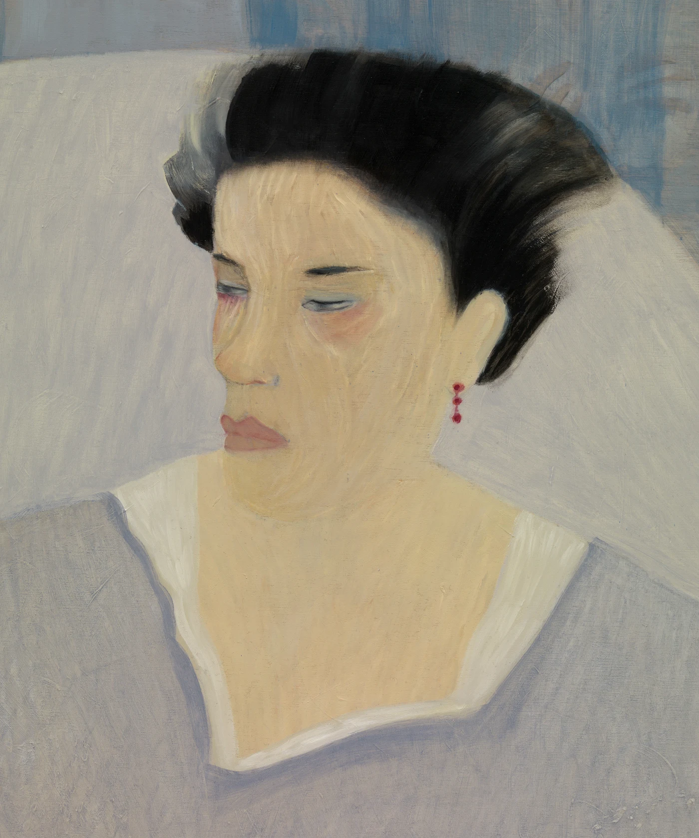 Anne Rothenstein Red Earring, 2025