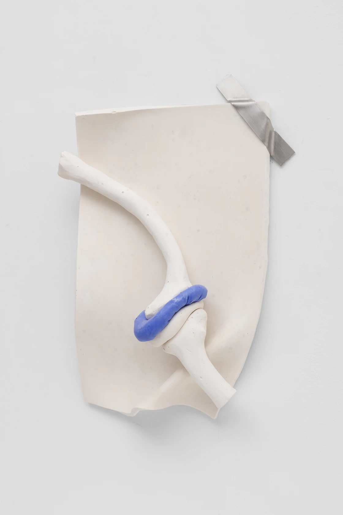 Holly Hendry Crepitus, 2024 Plaster, Jesmonite, steel and pigment, 47 x 33 x 12cm (18 1/2 x 13 x 4...