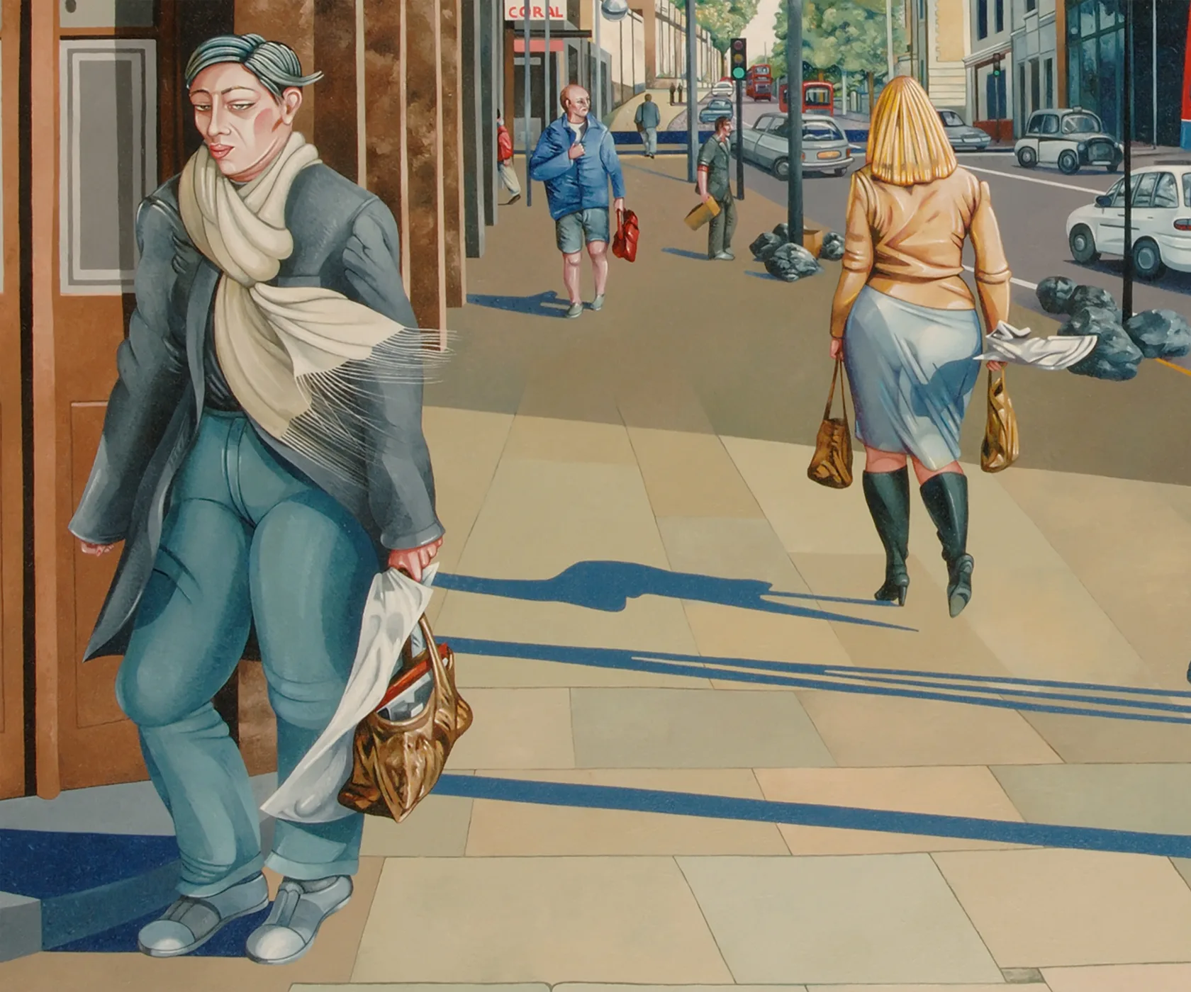 Caroline Coon, Ladbroke Grove: He reads her card in the newsagent's window, 2005