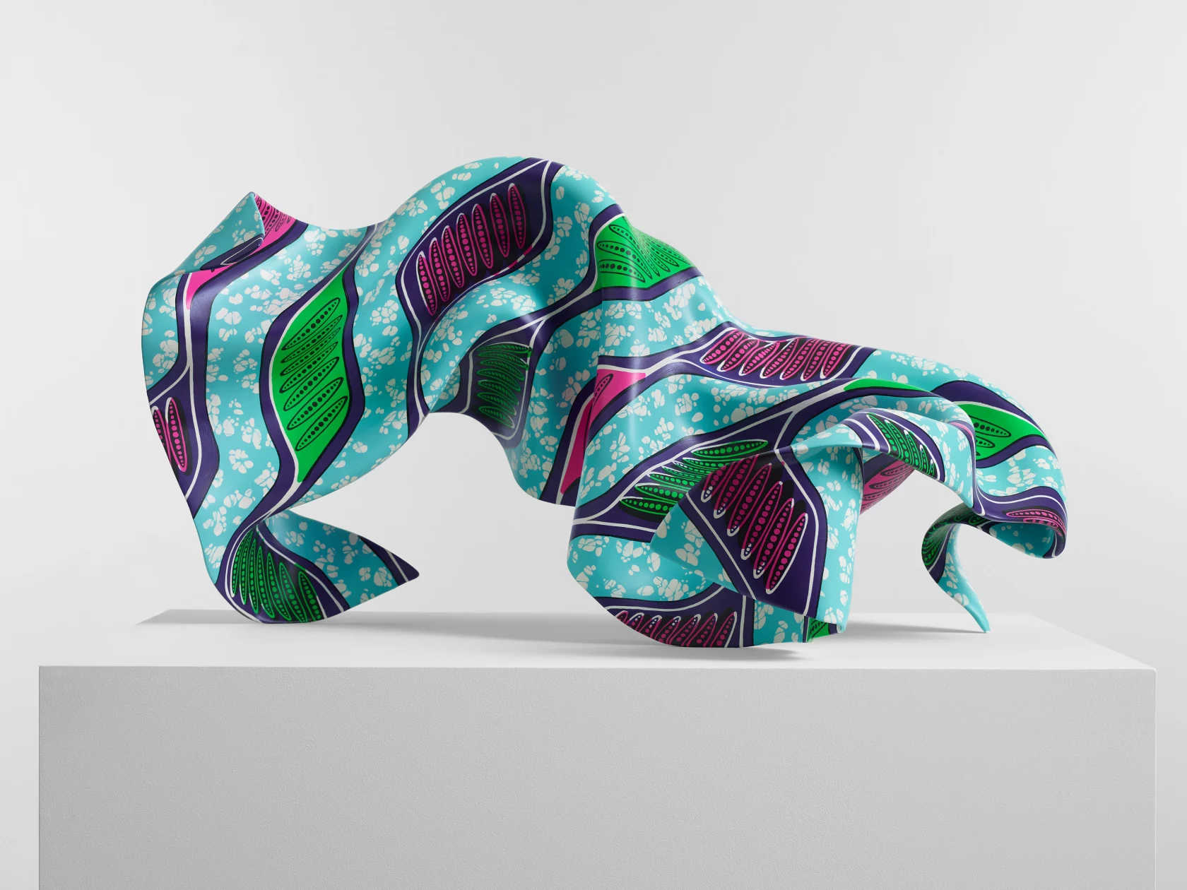 Yinka Shonibare Bronze (Pink, Turquoise & Green), 2021