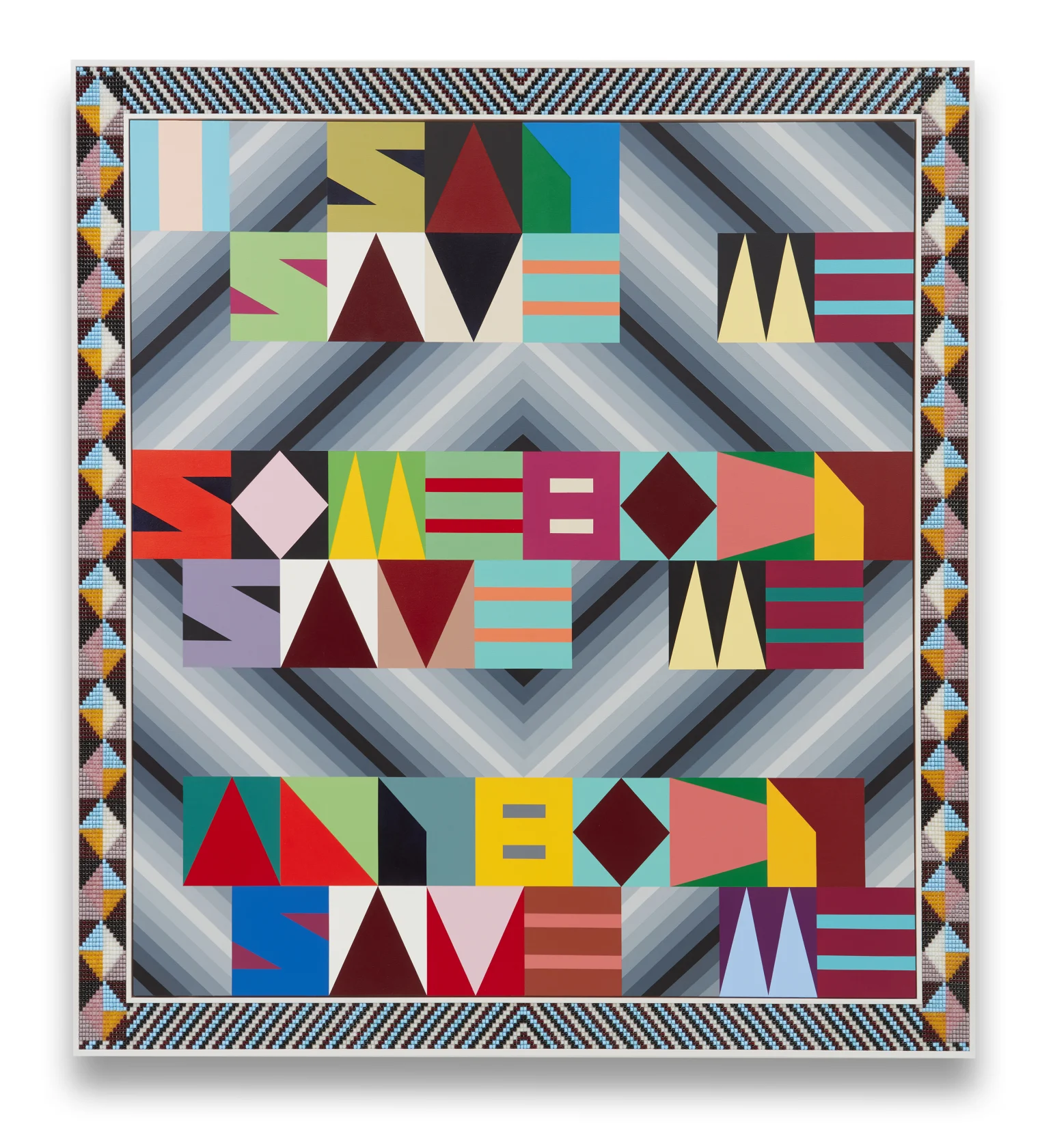 Jeffrey Gibson SAVE ME, 2018