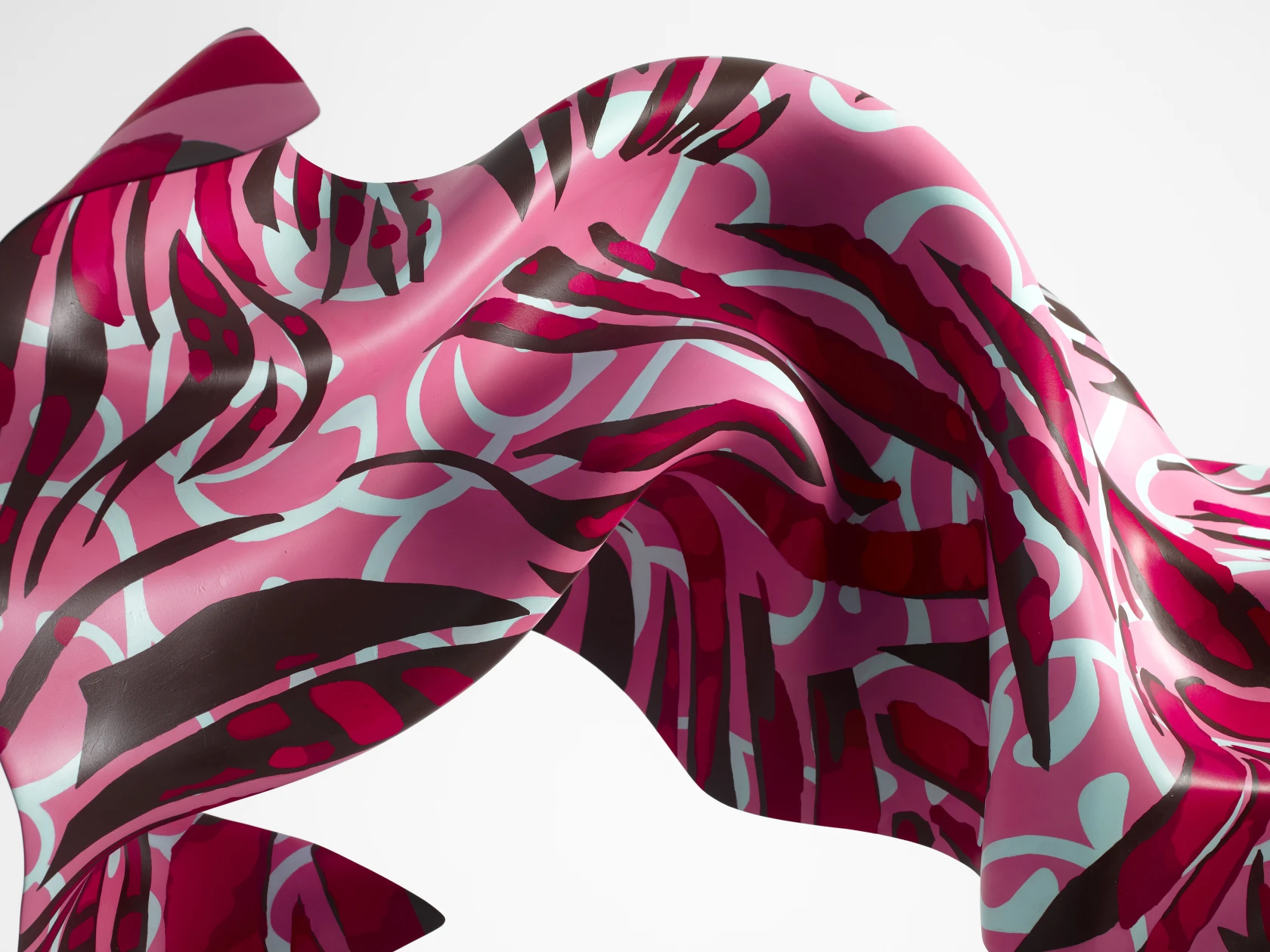 Yinka Shonibare Bronze (Pink, Turquoise & Red), 2021