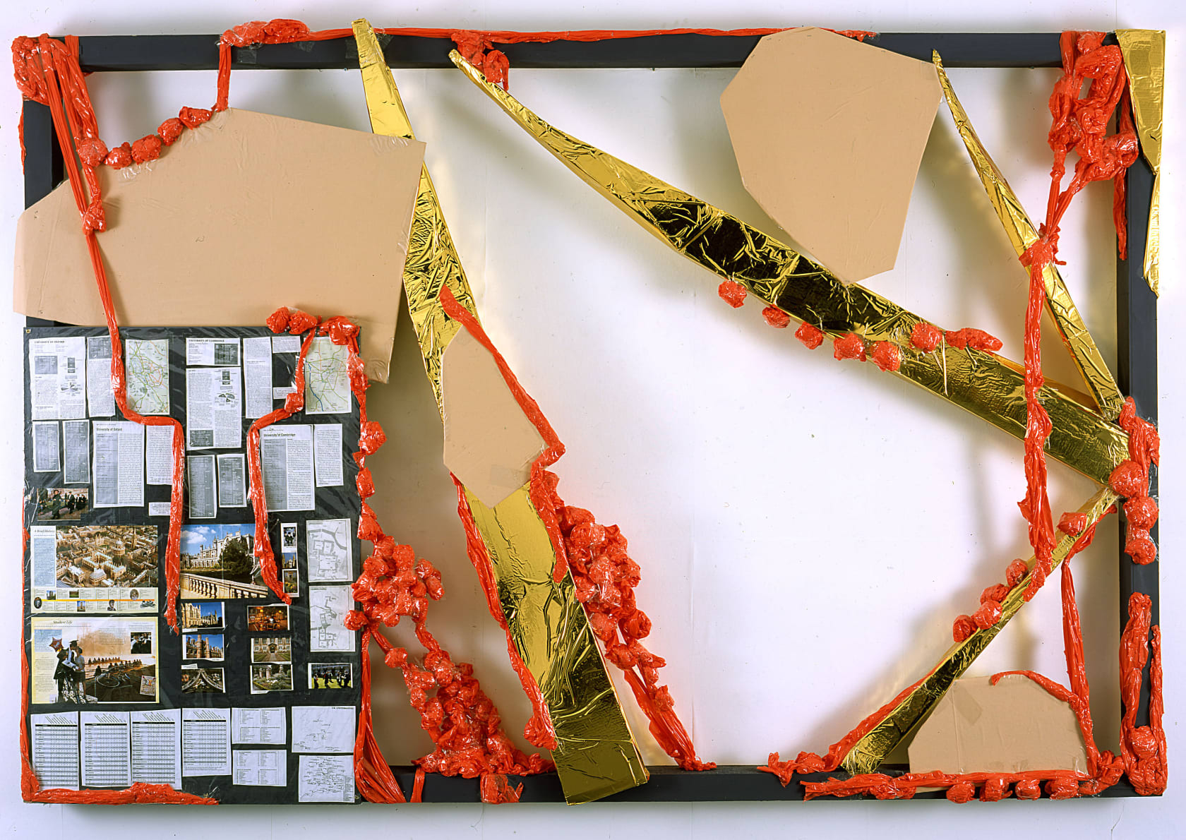 Thomas Hirschhorn, Relief Abstract: Oxford & Cambridge, 2000