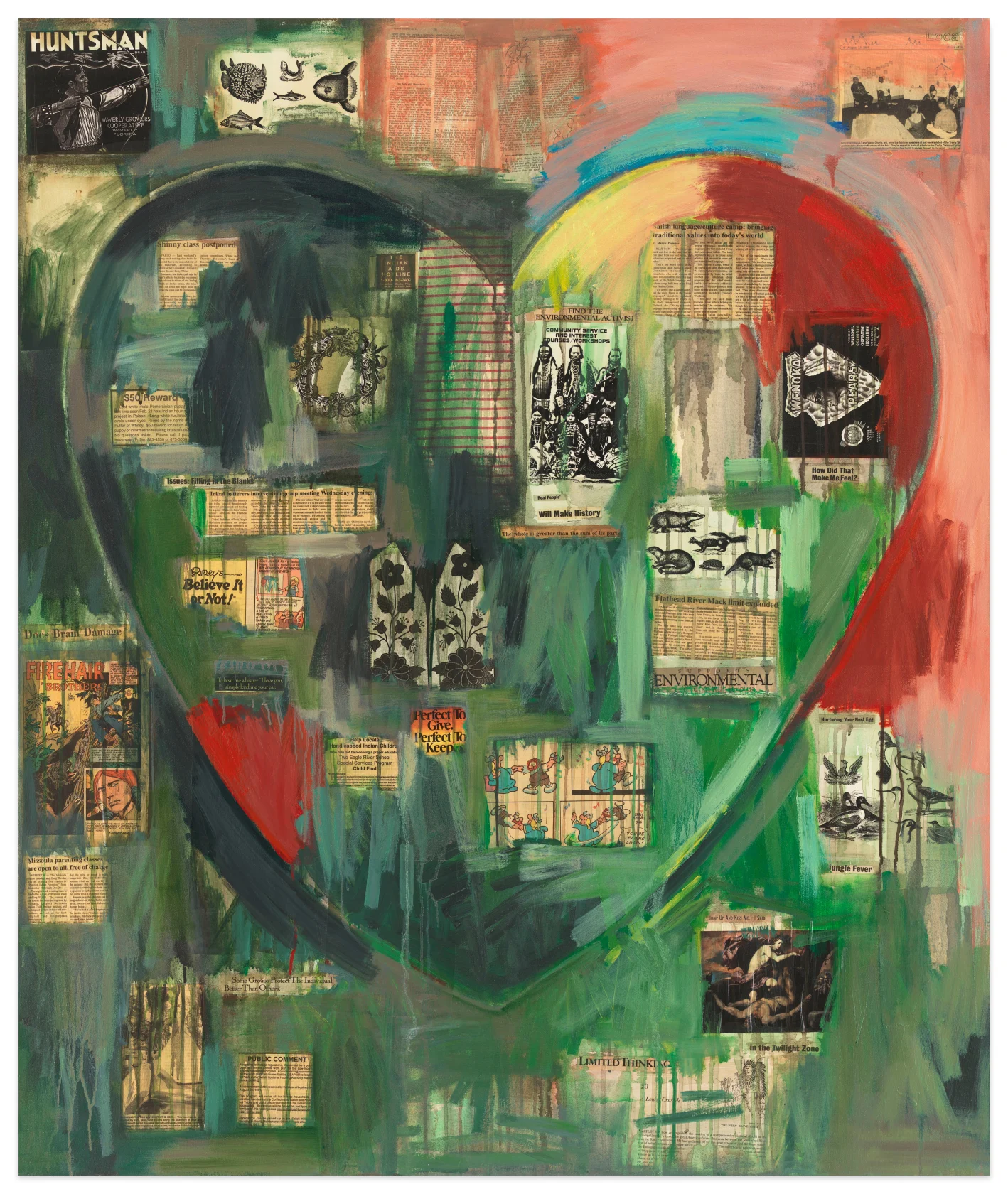 Jaune Quick-to-See Smith, I See Red: Indian Heart, 1993