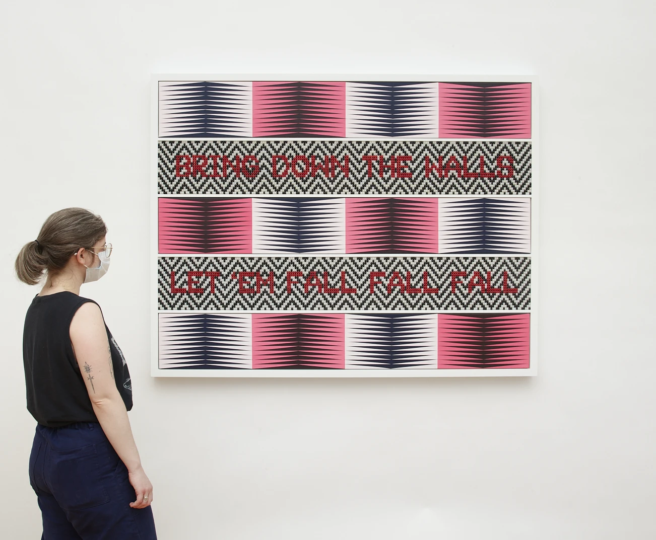 Jeffrey Gibson BRING DOWN THE WALLS, LET ‘EM FALL FALL FALL, 2020