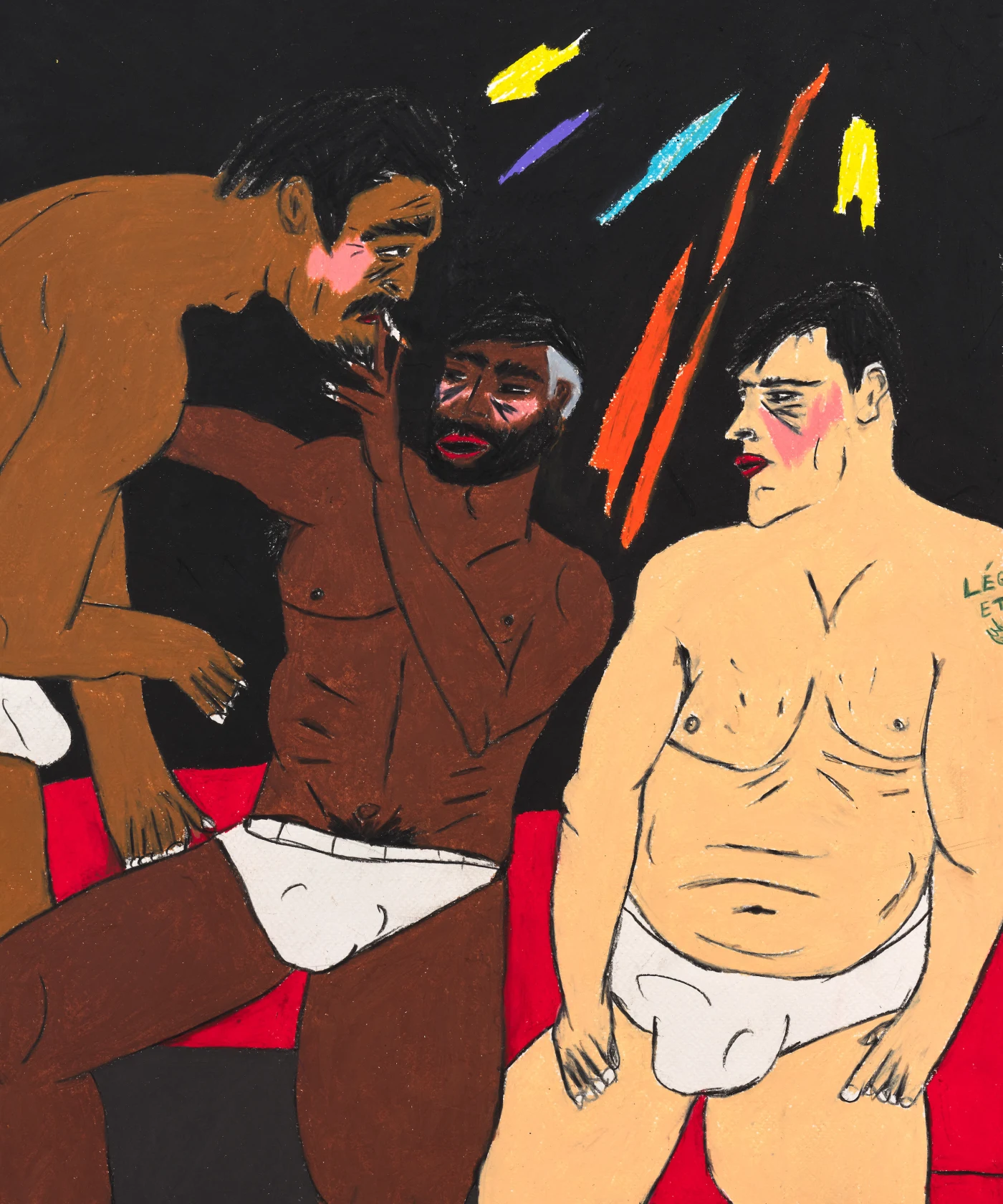 Soufiane Ababri Bedwork / The red bench in the corner, 2024