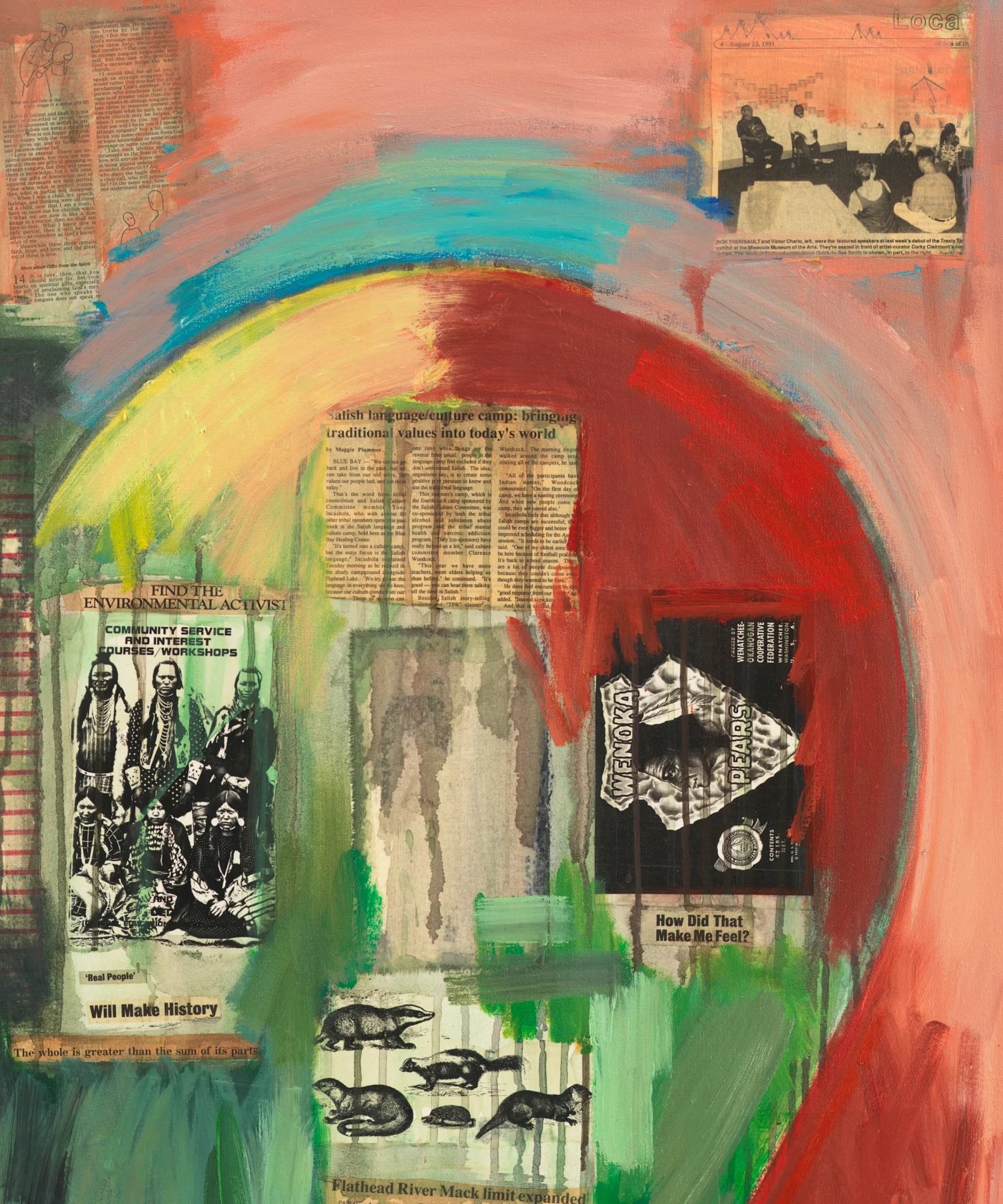 Jaune Quick-to-See Smith, I See Red: Indian Heart, 1993