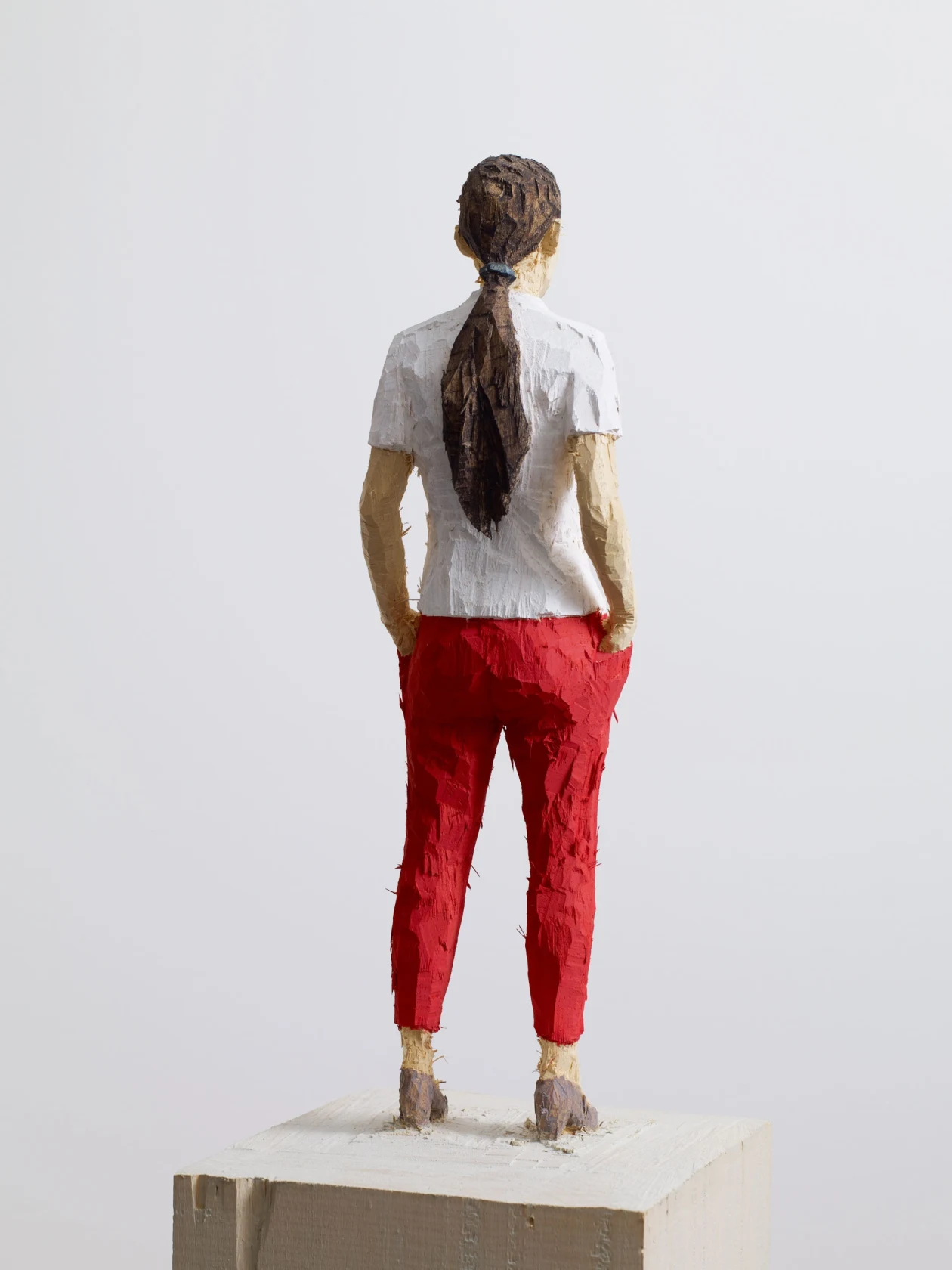 Stephan Balkenhol, Woman with Red Trousers, 2013