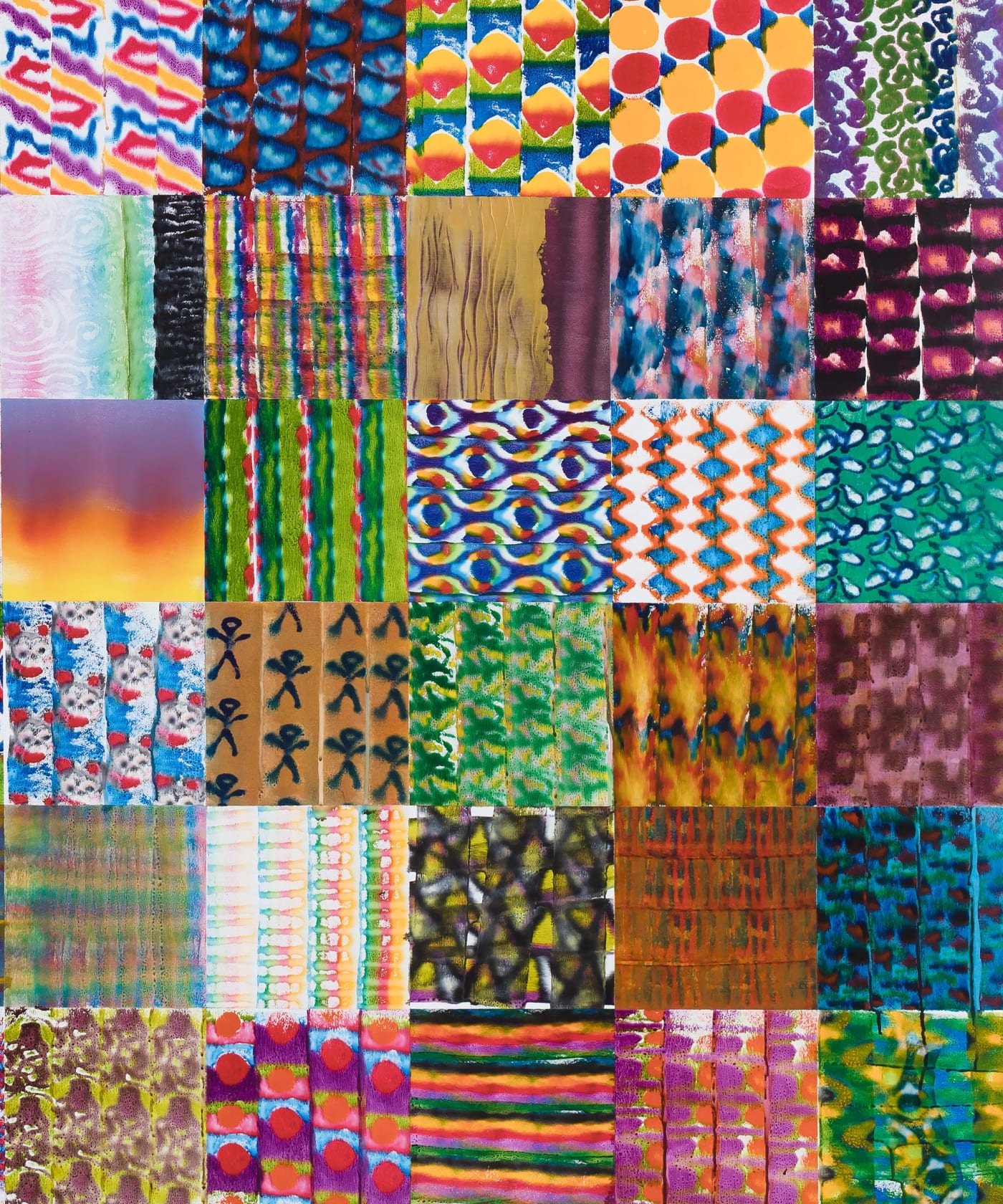 Luiz Zerbini Quadrícula Grande, 2020