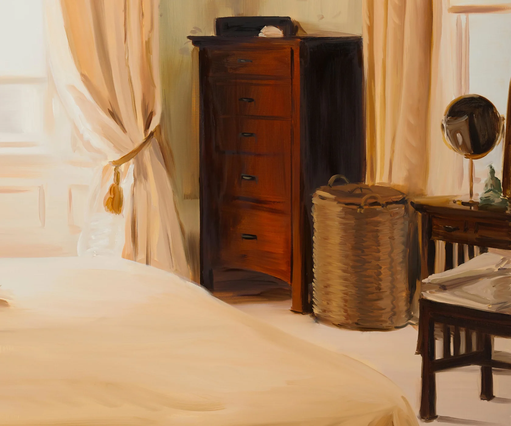 Caroline Walker, Changing Pillowcases, Mid Morning, March, 2020