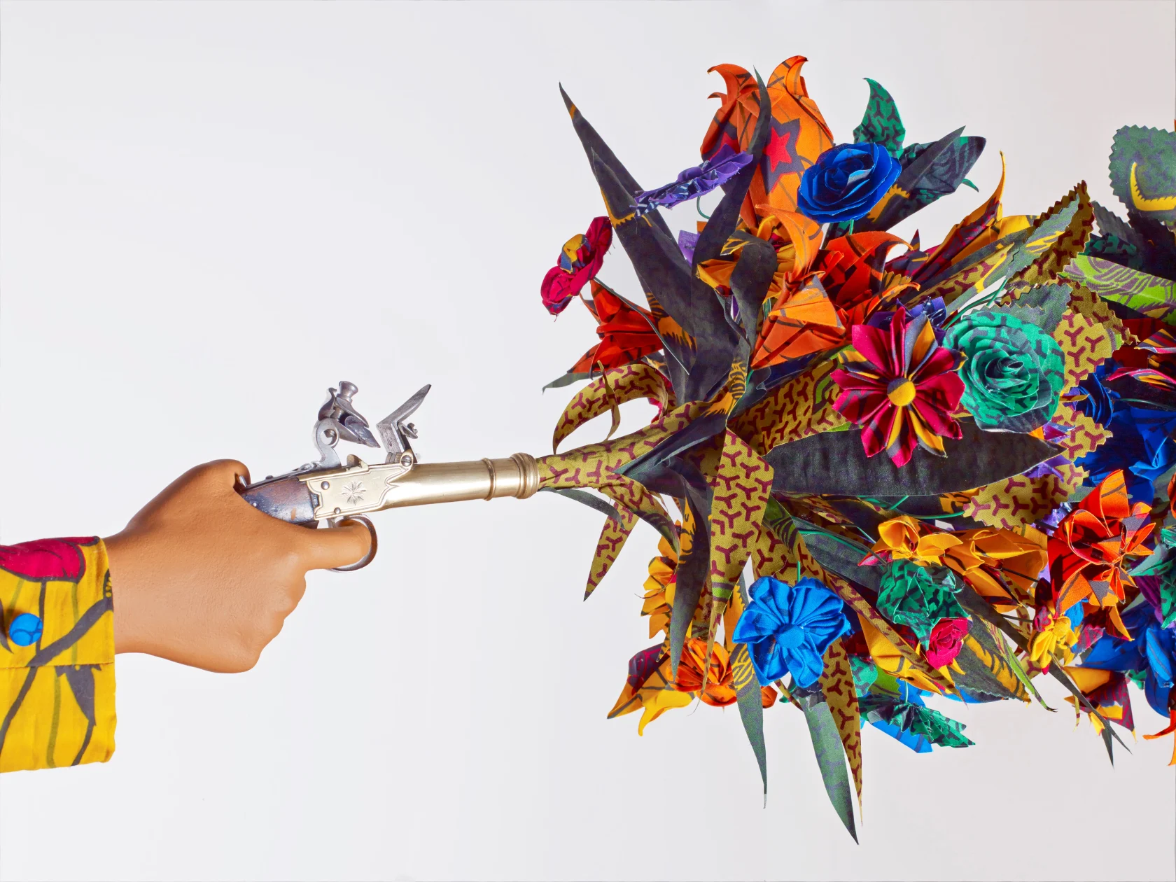 Yinka Shonibare, Flower Power Kids (Dueling), 2014