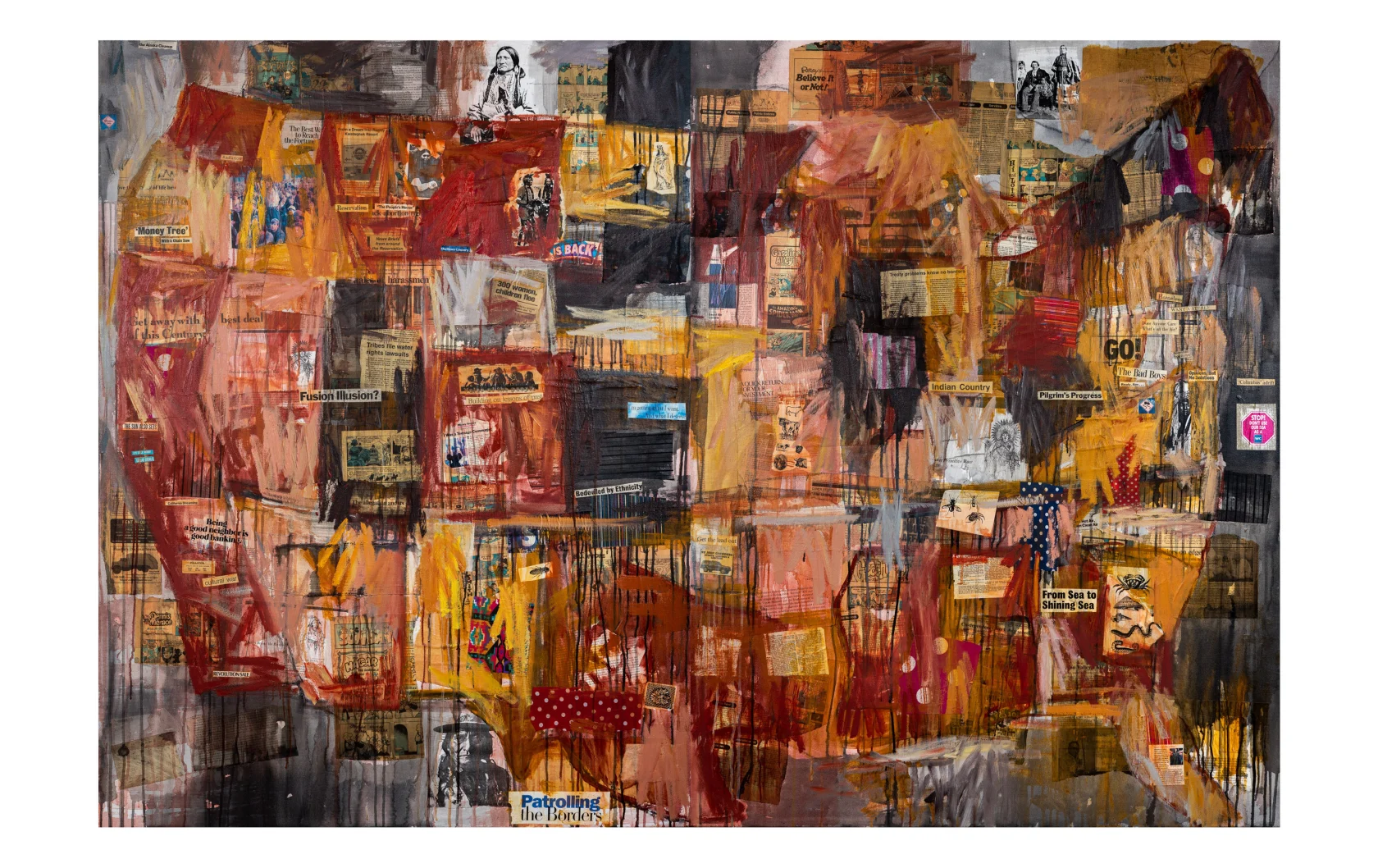 Jaune Quick-to-See Smith I See Red: Indian Map, 1992