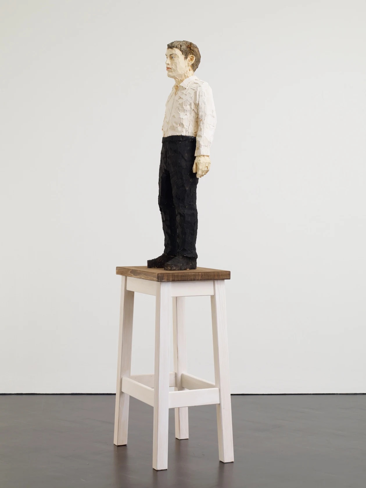 Stephan Balkenhol, Man with White Shirt and Black Trousers, 2013
