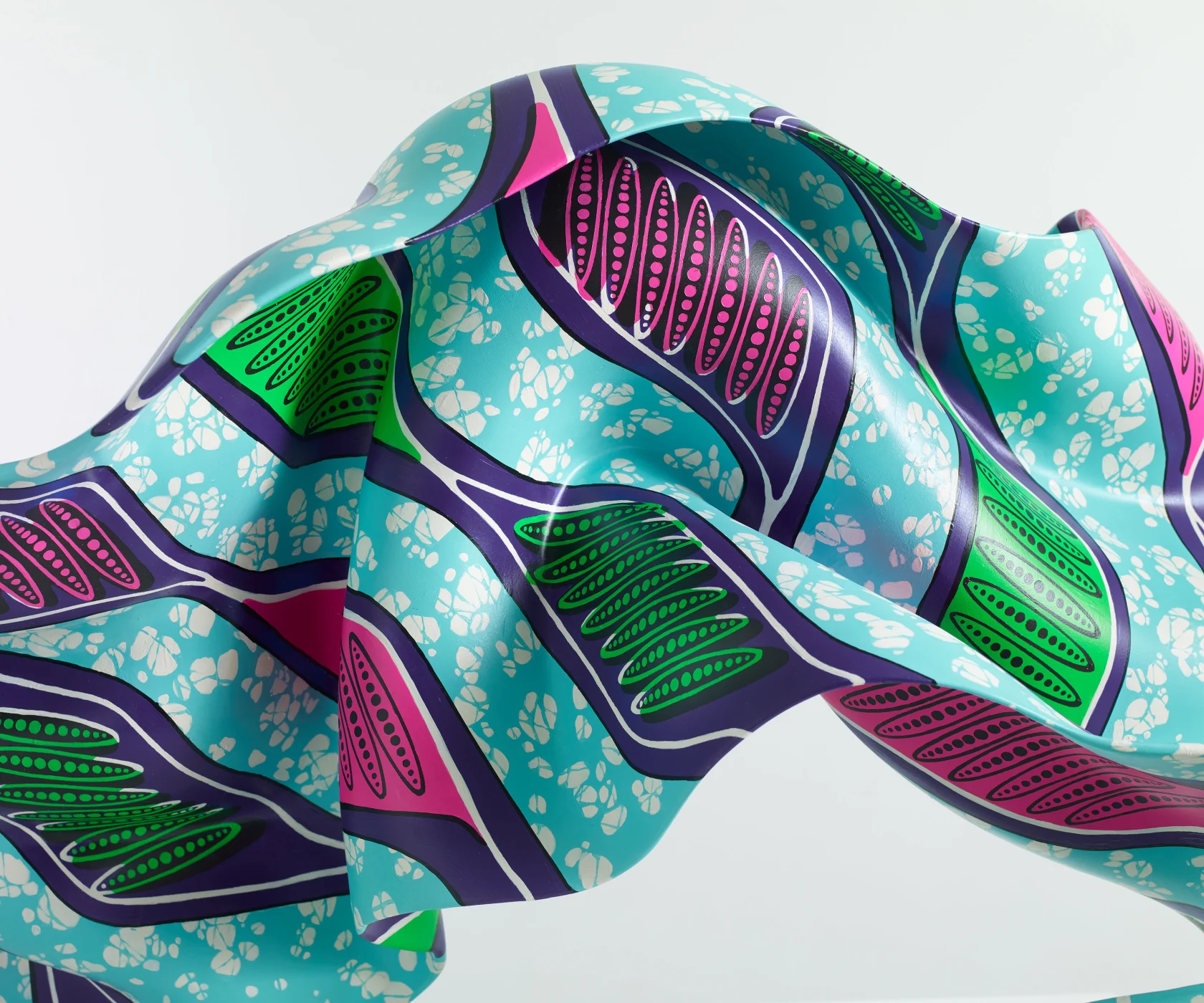 Yinka Shonibare Bronze (Pink, Turquoise & Green), 2021