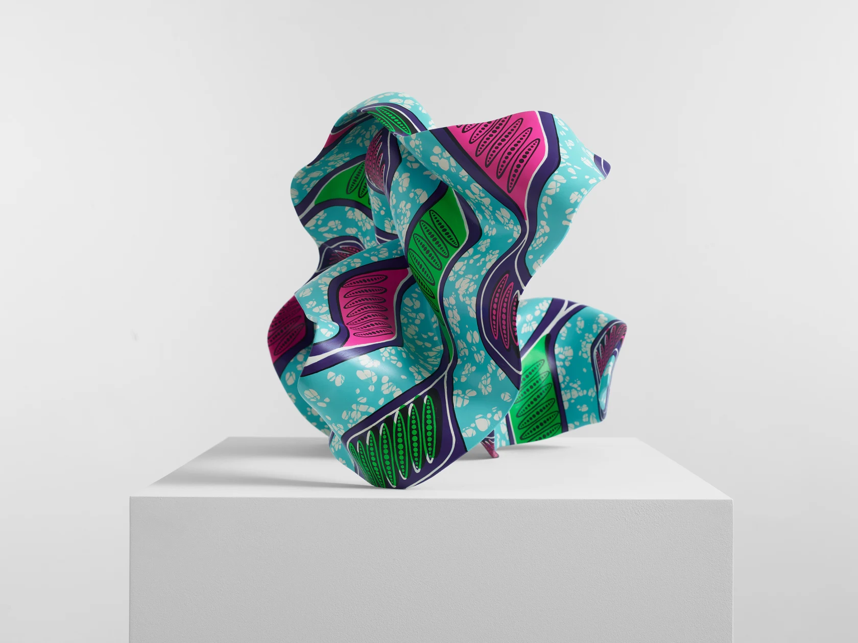 Yinka Shonibare Bronze (Pink, Turquoise & Green), 2021