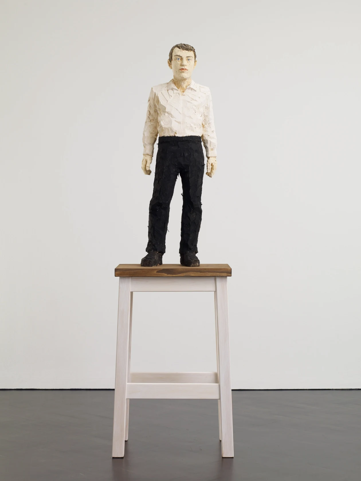Stephan Balkenhol, Man with White Shirt and Black Trousers, 2013