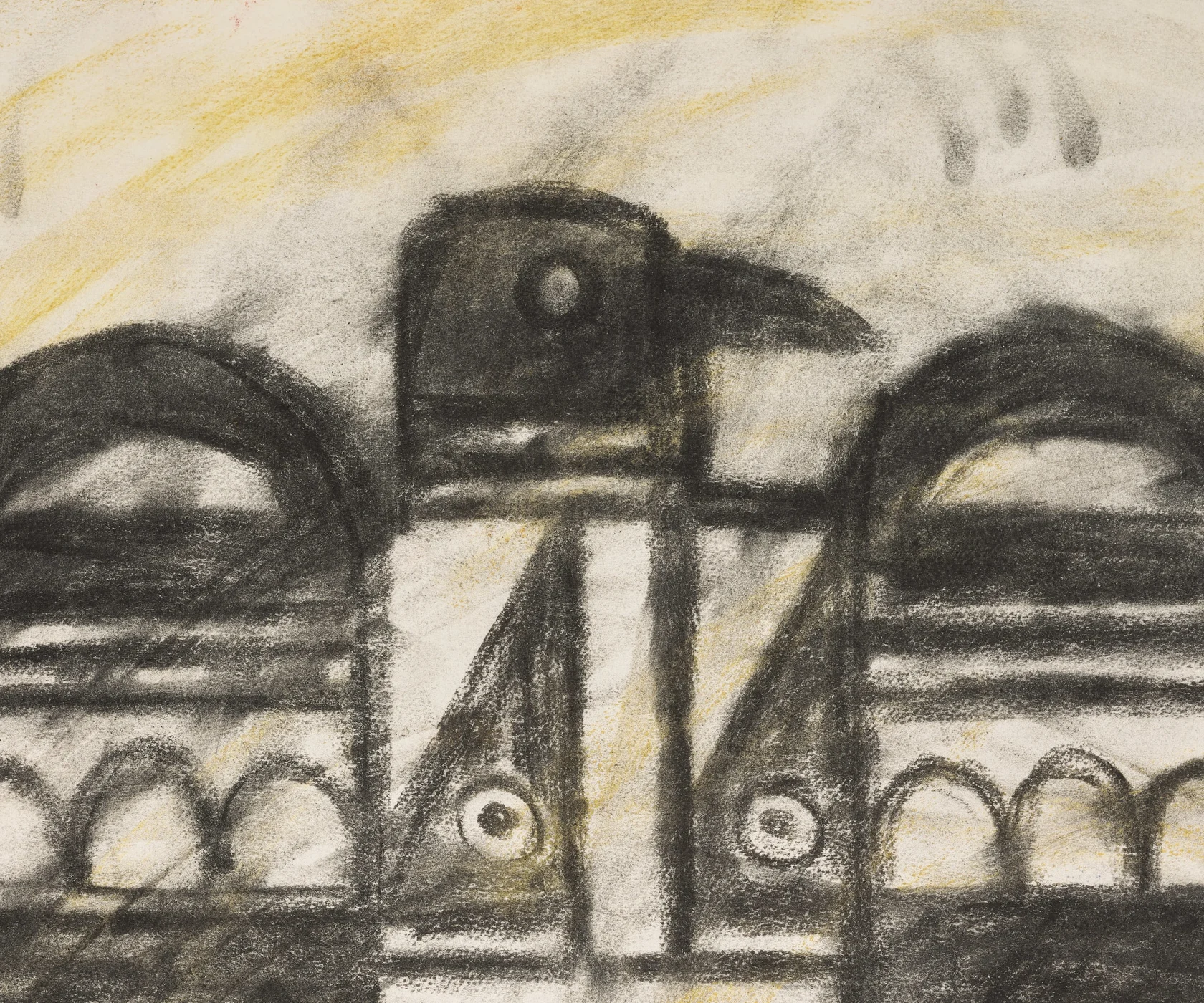 Jaune Quick-to-See Smith Plateau Pictograph Study #2, 1996