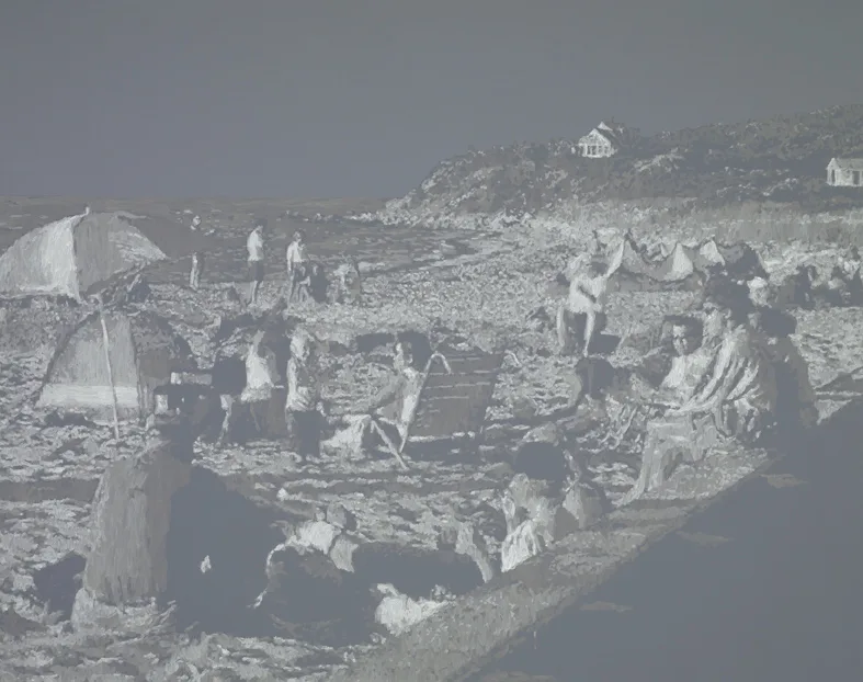 Wayne Gonzales, Waiting Crowd, 2009