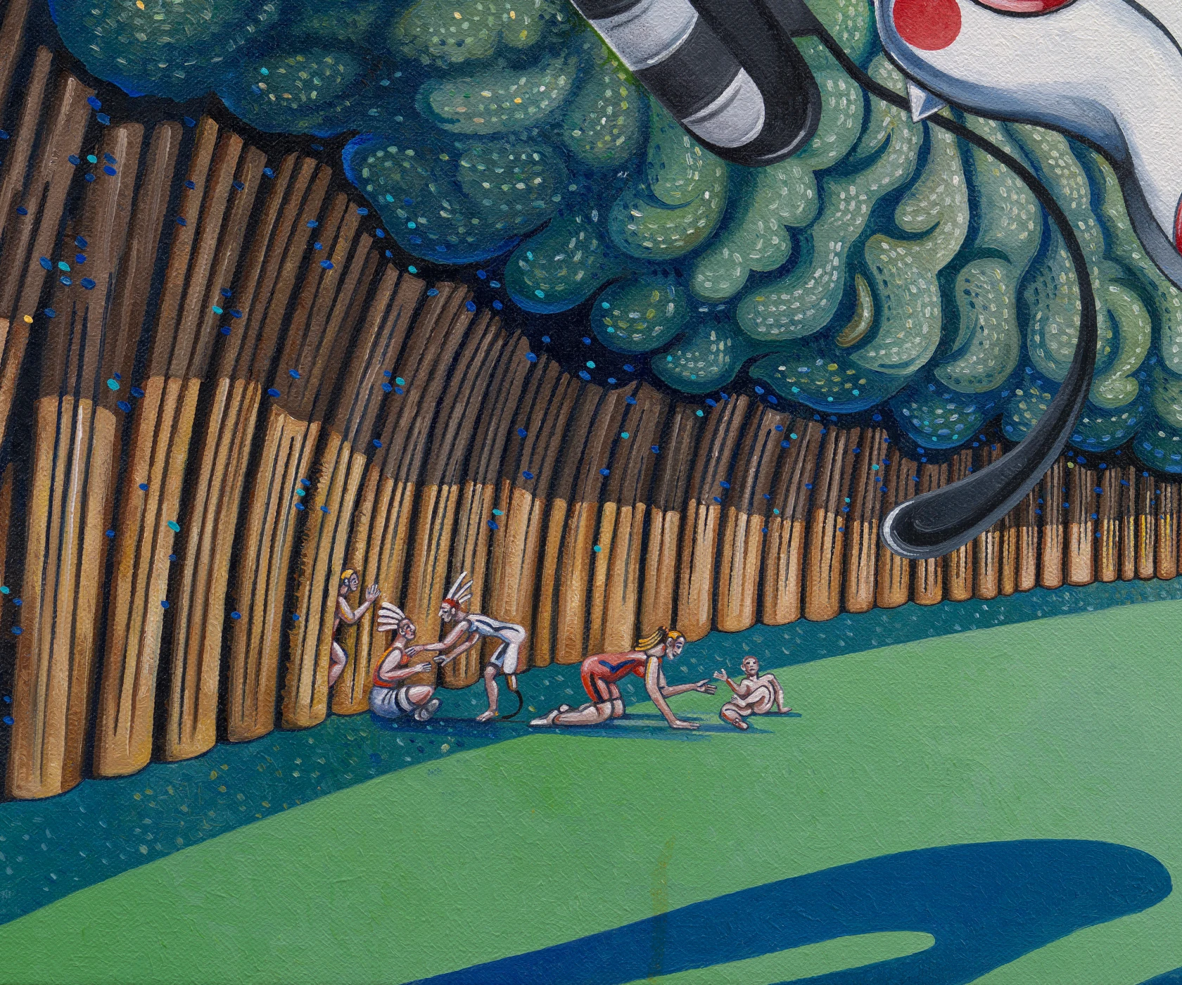 Caroline Coon, Crouch Touch Pause Engage, 2013