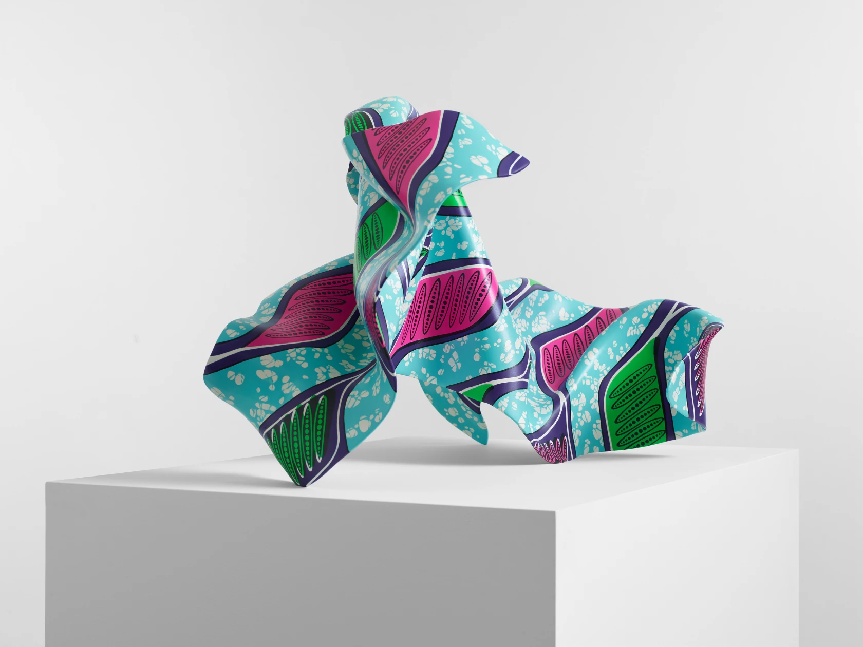 Yinka Shonibare Bronze (Pink, Turquoise & Green), 2021