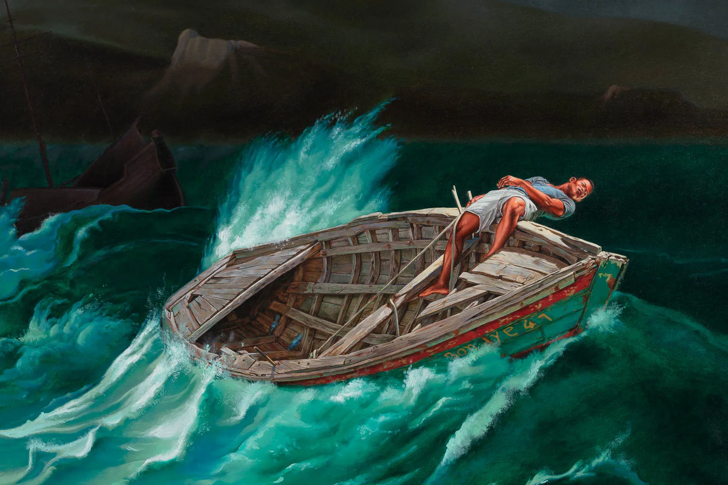 Kehinde Wiley Tempest Off a Mountainous Coast (Patrick Laguerre), 2017
