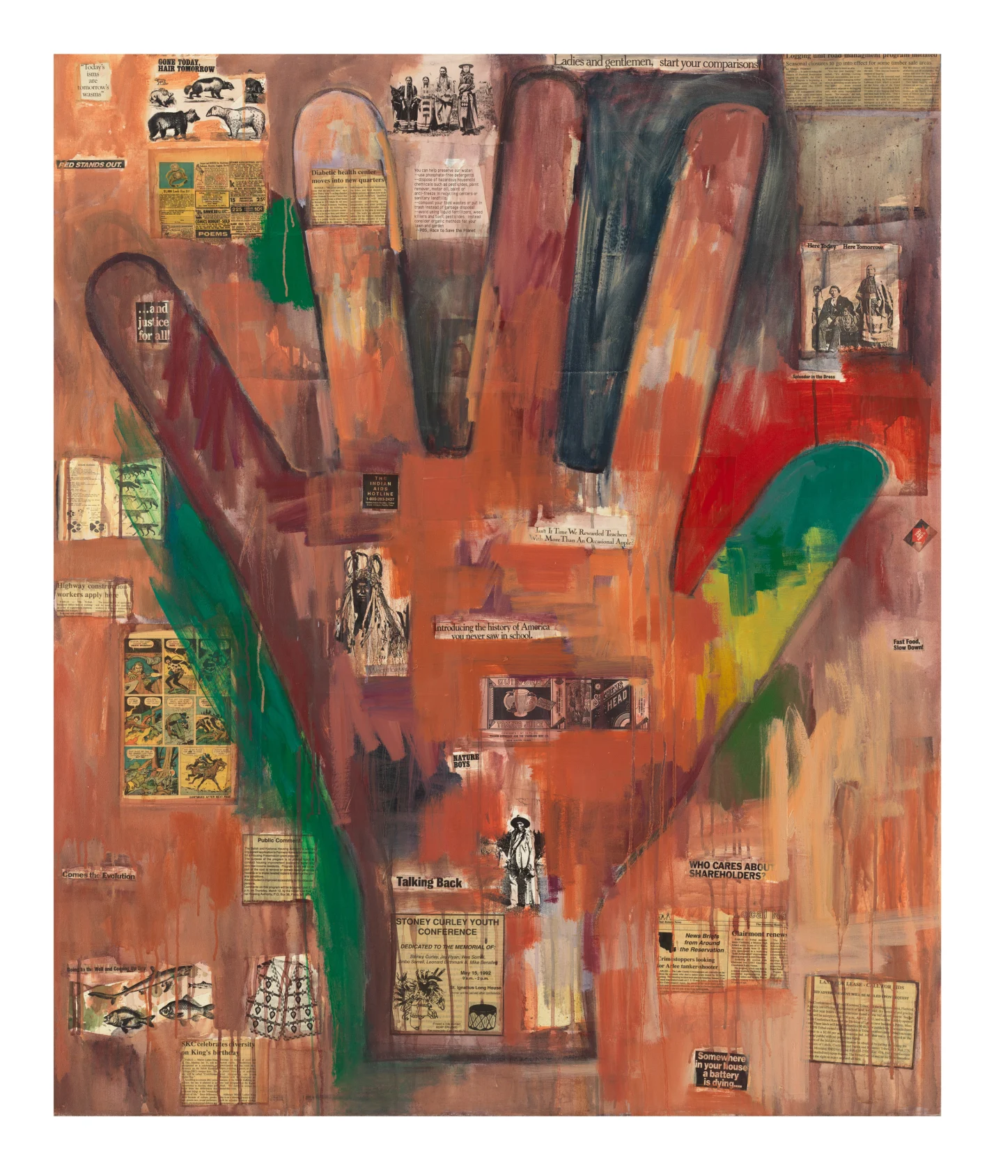 Jaune Quick-to-See Smith I See Red: Indian Hand, 1993