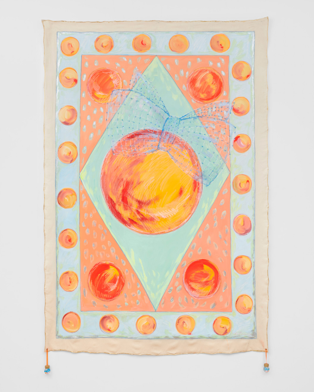 Renate Bertlmann, Orangenteppich [Orange Carpet] - magic carpet, 1992