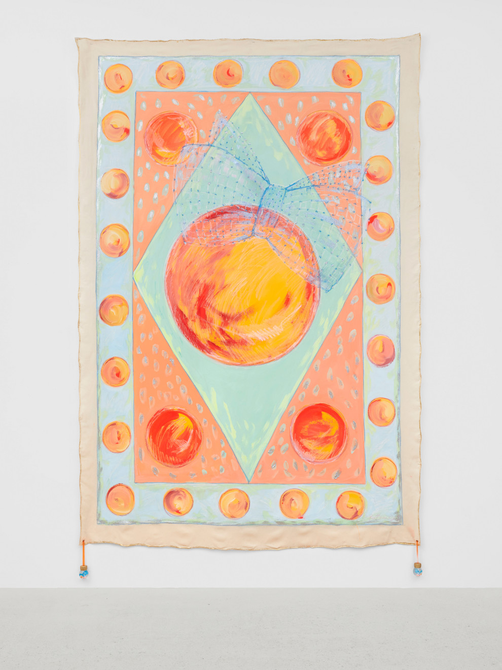 Renate Bertlmann, Orangenteppich [Orange Carpet] - magic carpet, 1992