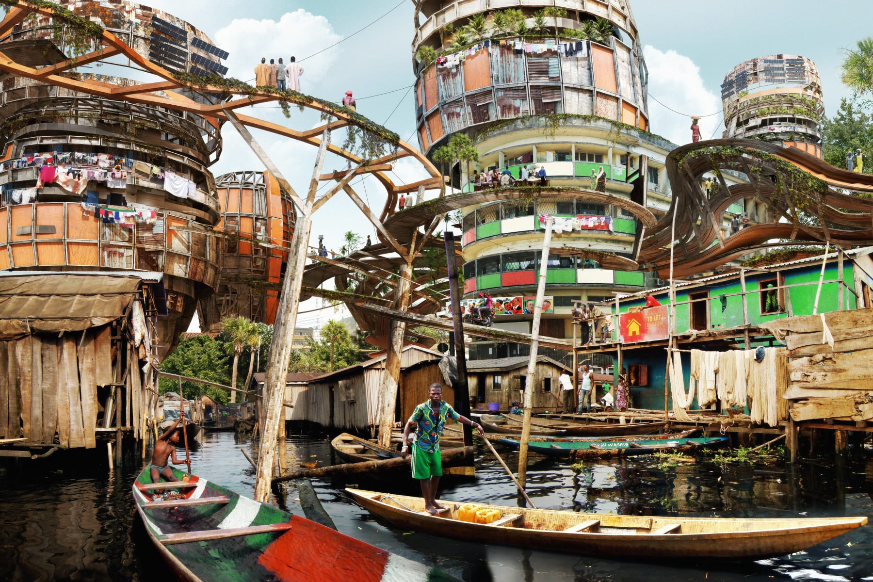 Olalekan Jeyifous, Lagos Makoko Canal, 2015