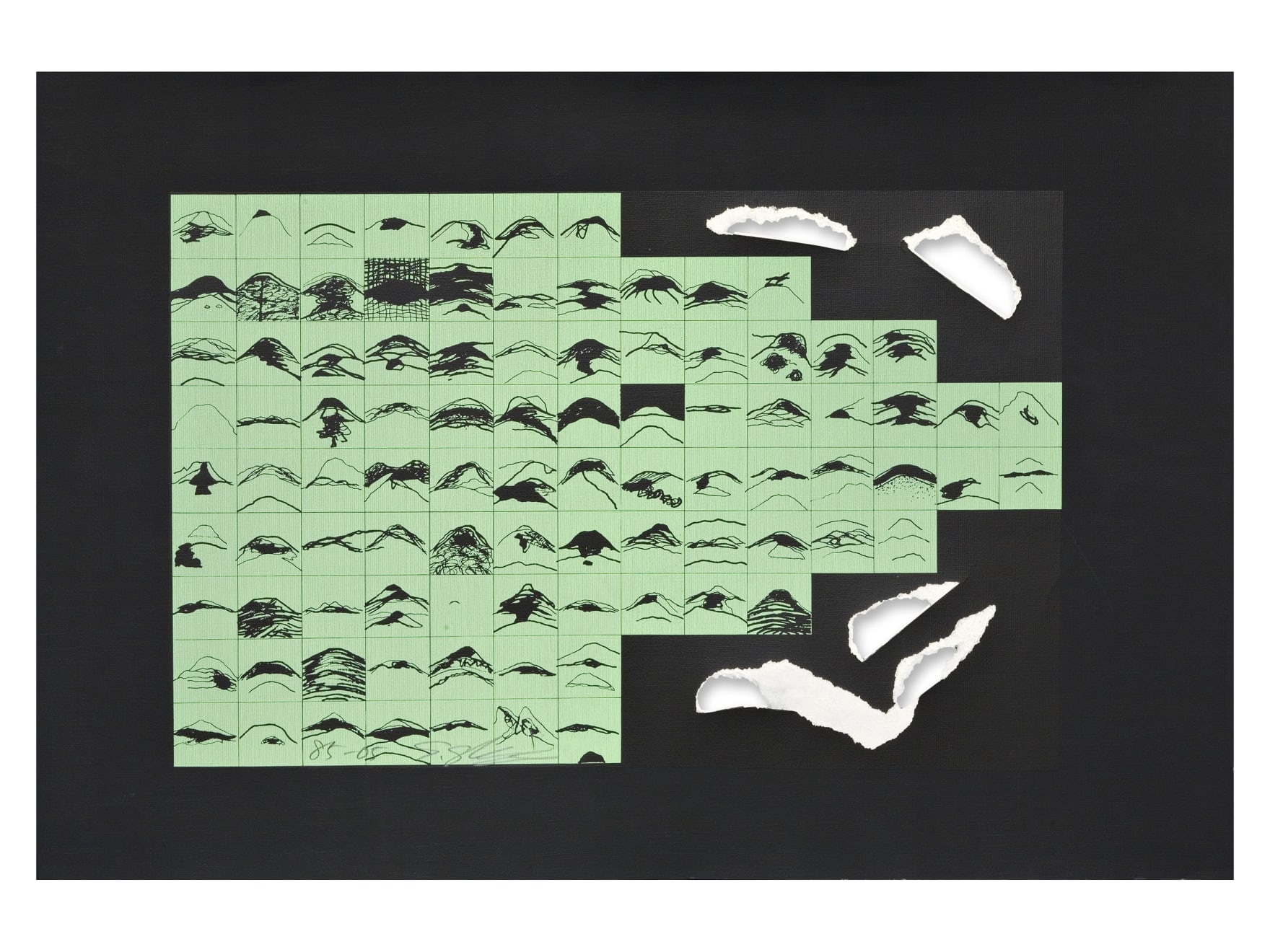 Shozo Shimamoto, Hole Verde 1985, 1985